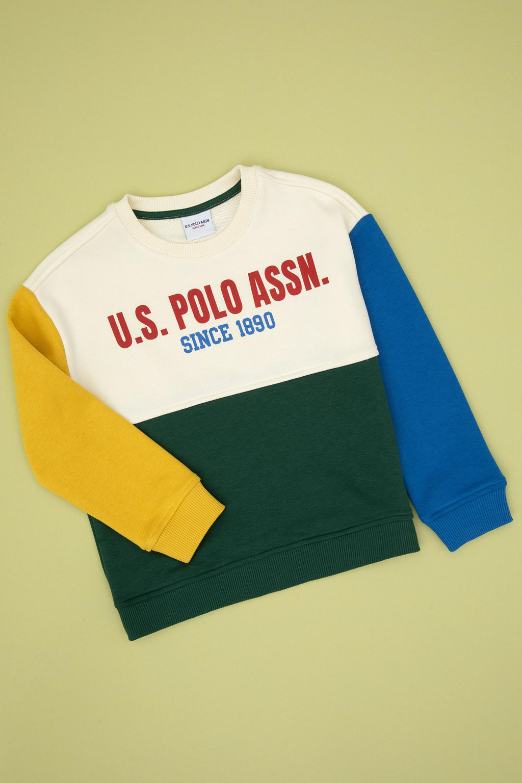 Erkek _ocuk Koyu Ye_il Bisiklet Yaka Sweatshirt Sepette S_rpriz _ndirim