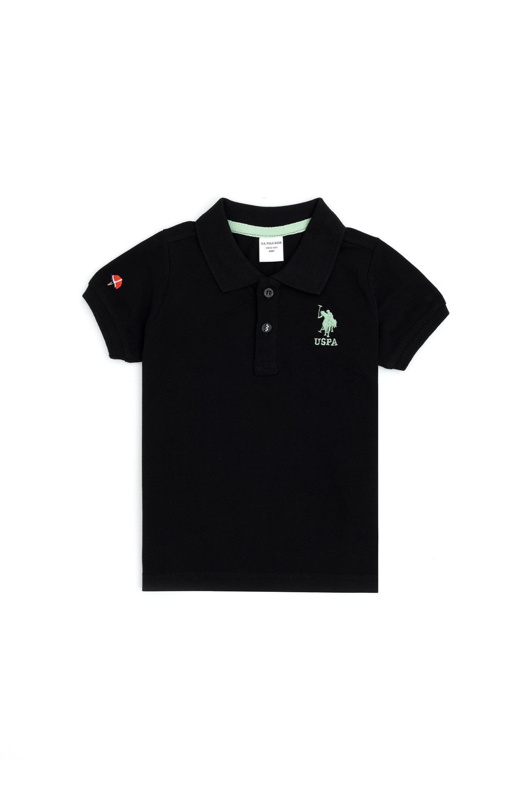 U. S. Polo Assn / Черная футболка с воротником-поло для мальчика - U.s. polo assn фото 4