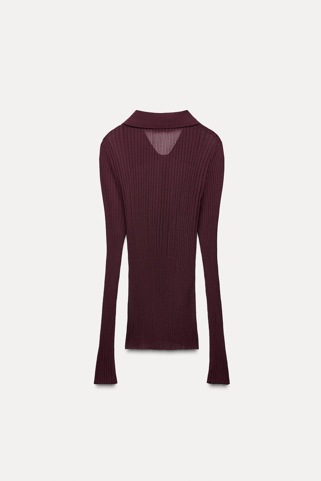 RIBBED FINE KNIT TOP - Zara фото 7