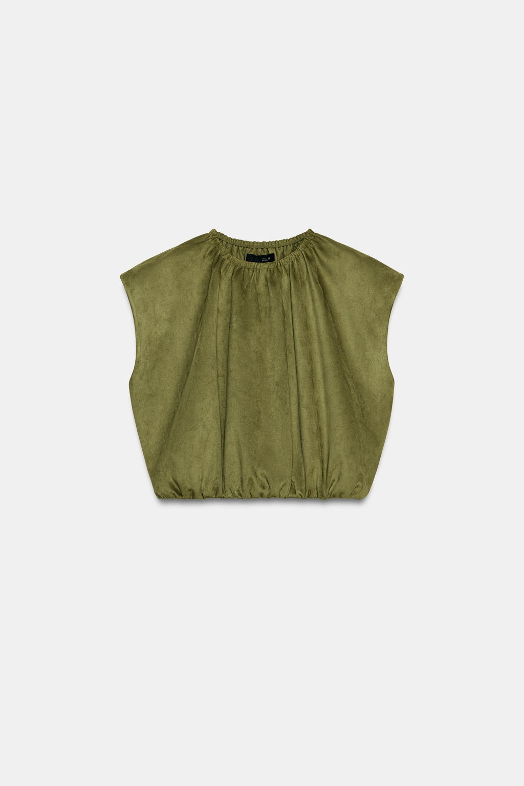 TOP GLOBO EFECTO ANTE / Khaki - Zara фото 7