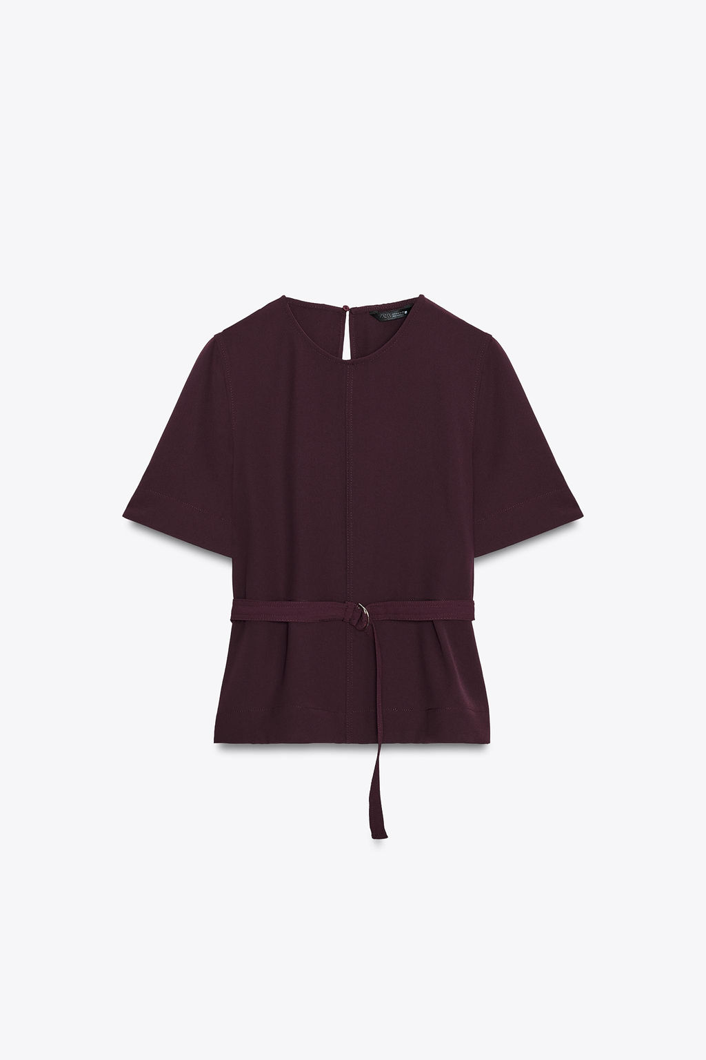 SHORT SLEEVE BELTED TOP - Zara фото 7