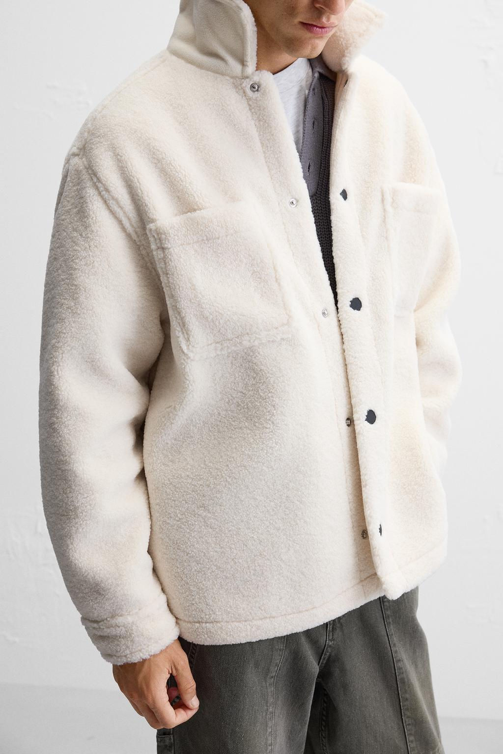 FAUX SHEARLING OVERSHIRT - Zara фото 6