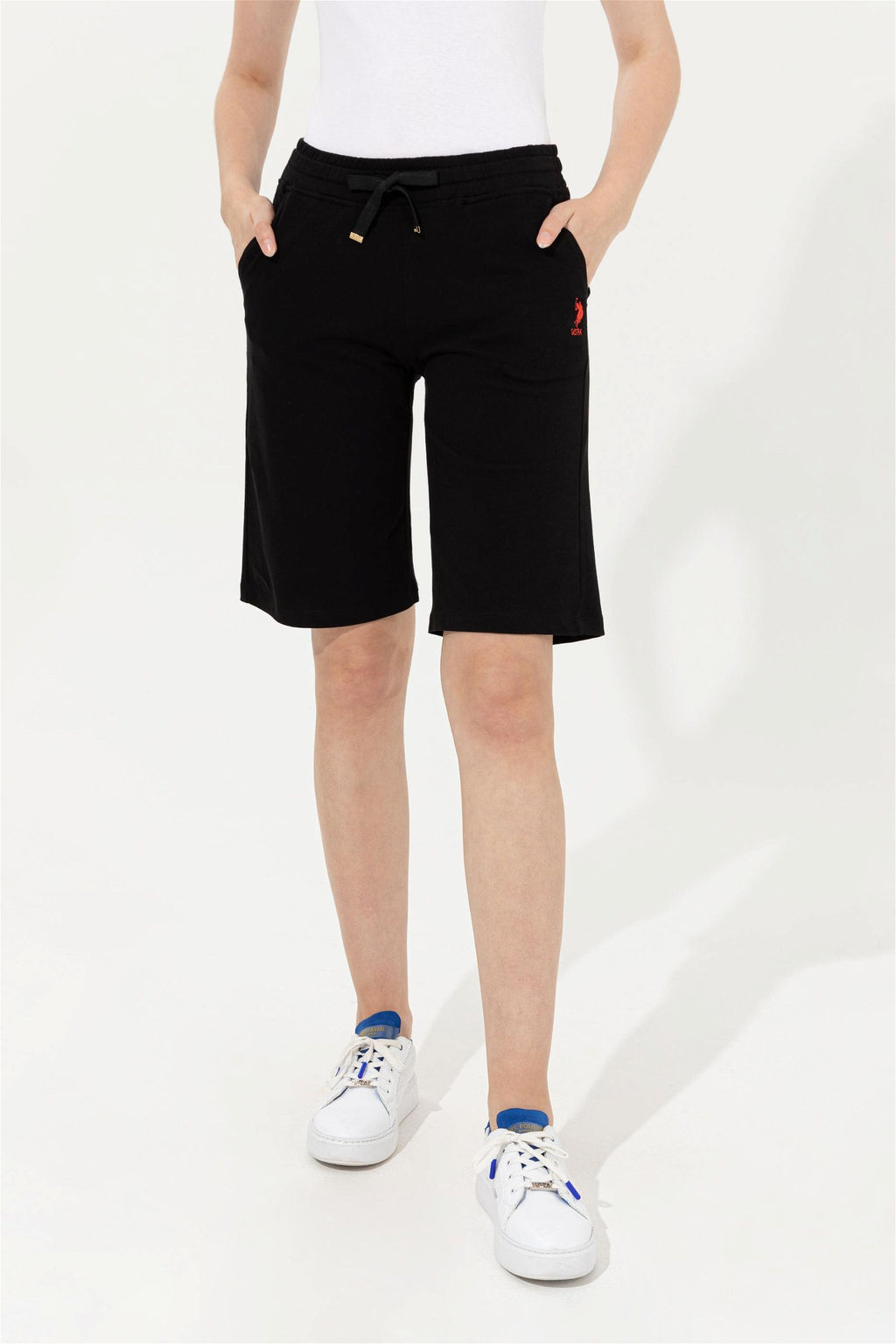 Женские черные трикотажные шорты Скидка 20% в корзине - U.s. polo assn фото 2