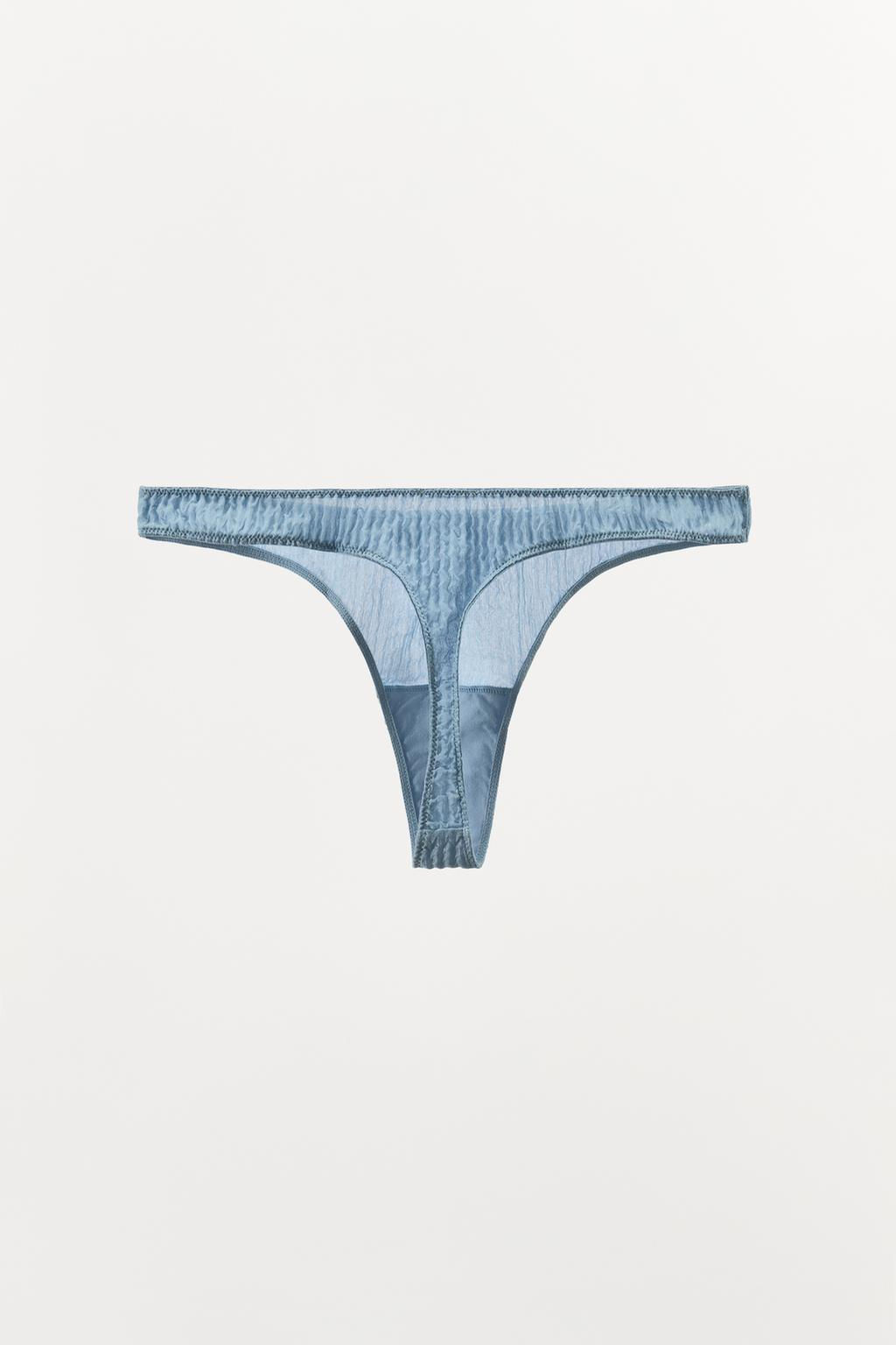 100% SILK CREASED-EFFECT THONG LIMITED EDITION - Zara фото 2