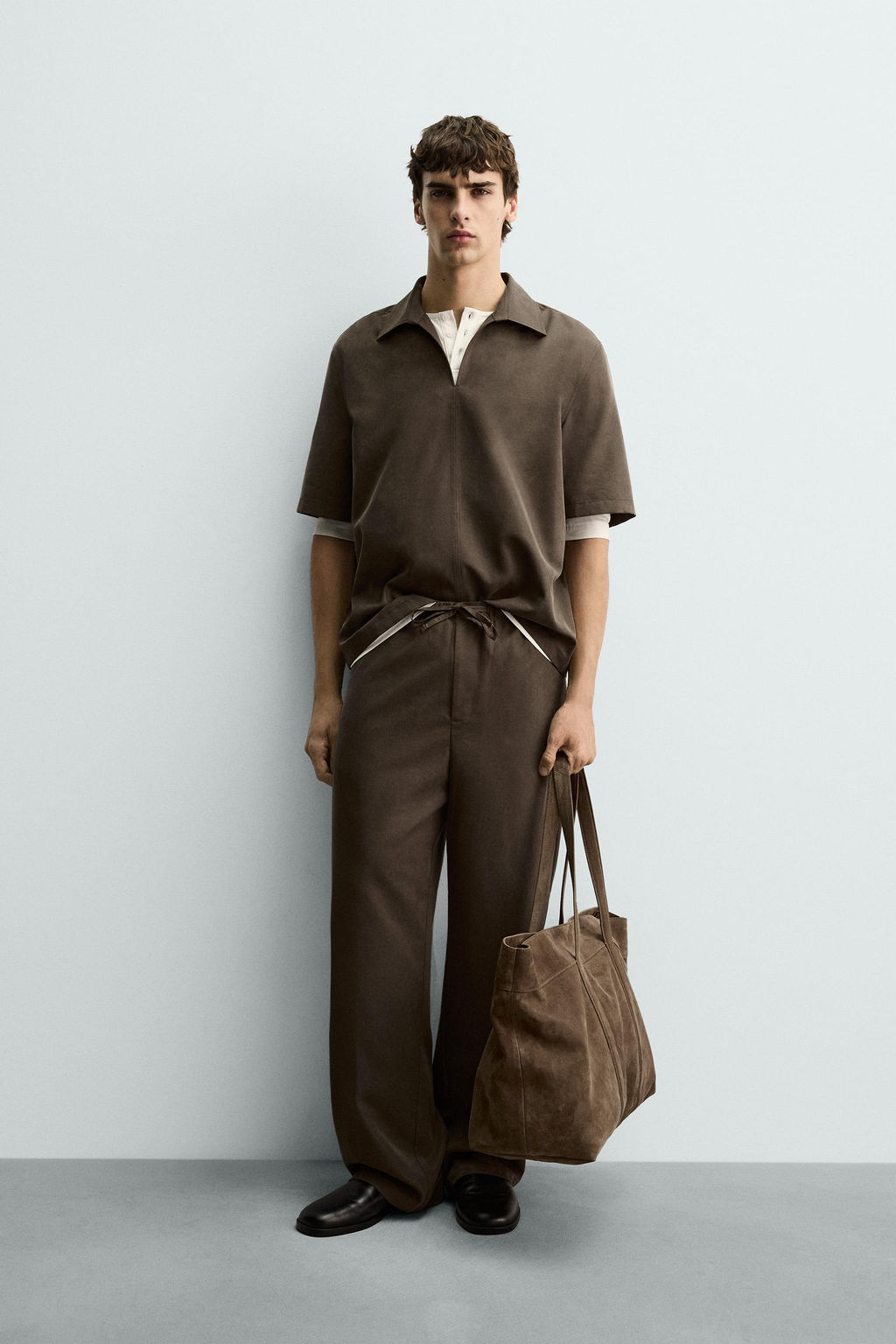 PANTAL?N FLUIDO WIDE FIT / Khaki