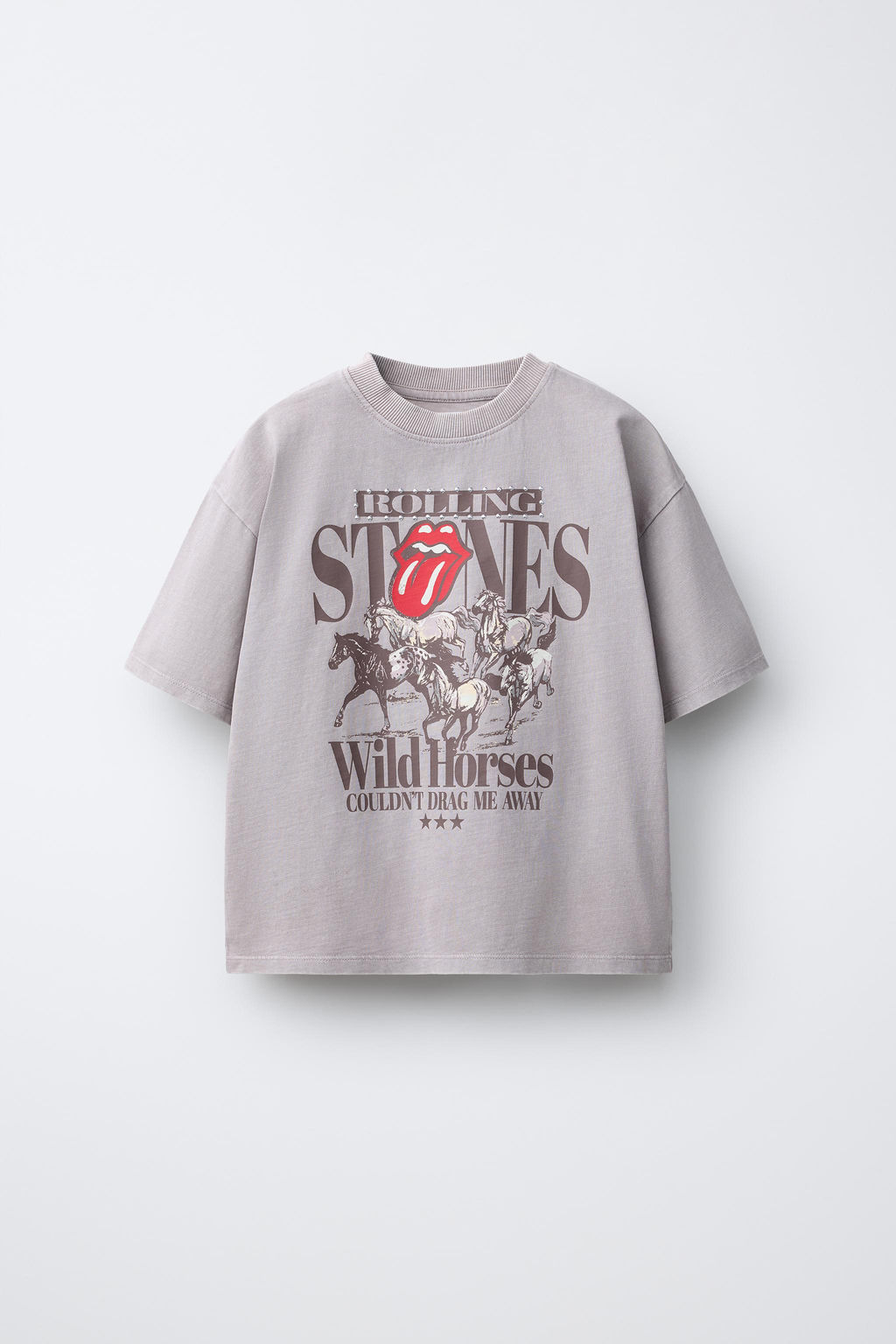 CAMISETA EFECTO LAVADO ROLLING STONE  / Marr?n / Topo - Zara фото 2