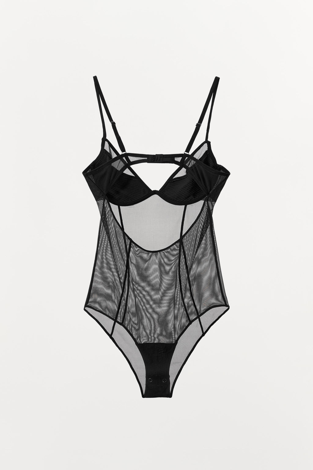 SEMI-SHEER PLEATED BODYSUIT - Zara фото 7