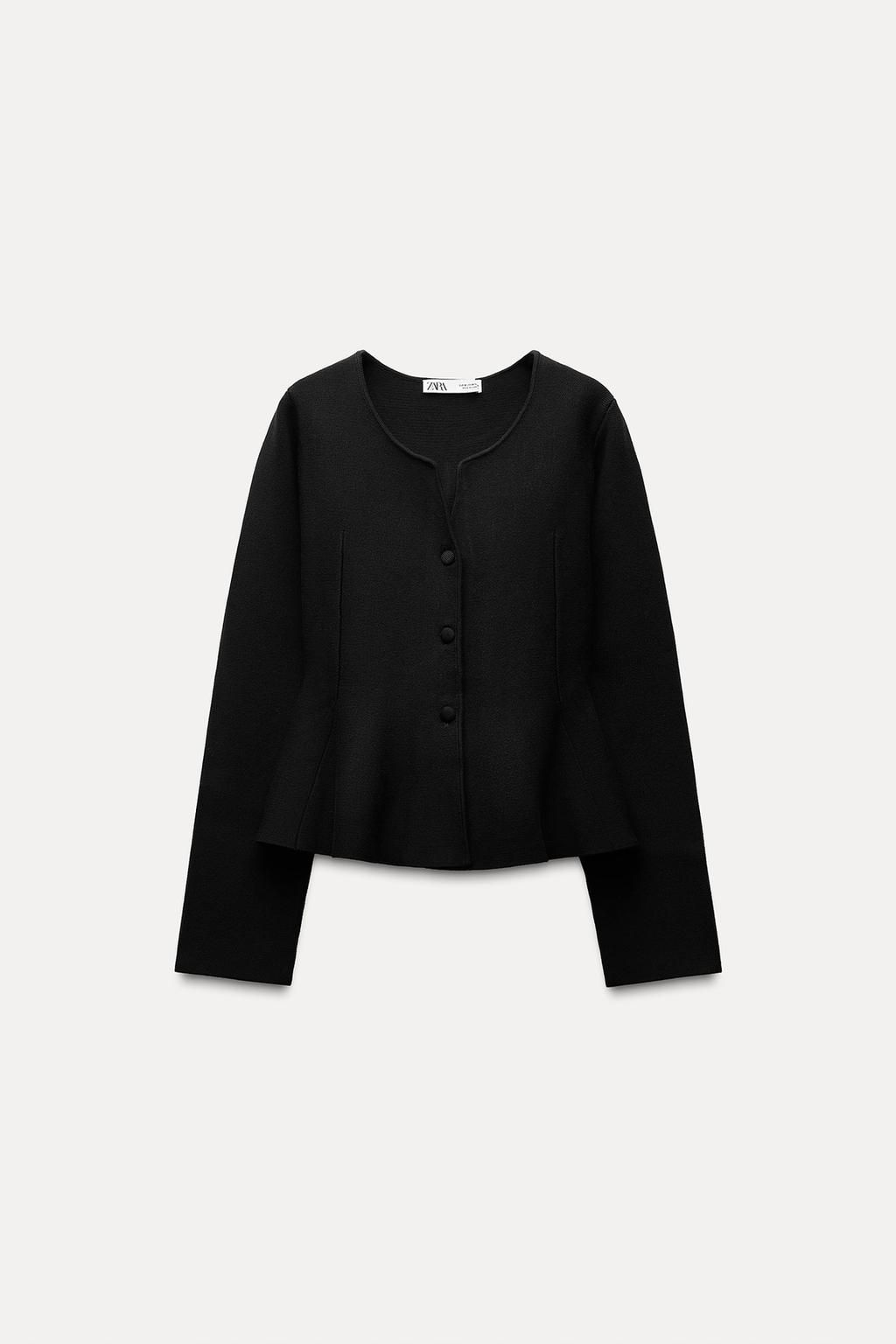 KNIT PEPLUM CARDIGAN - Zara фото 4