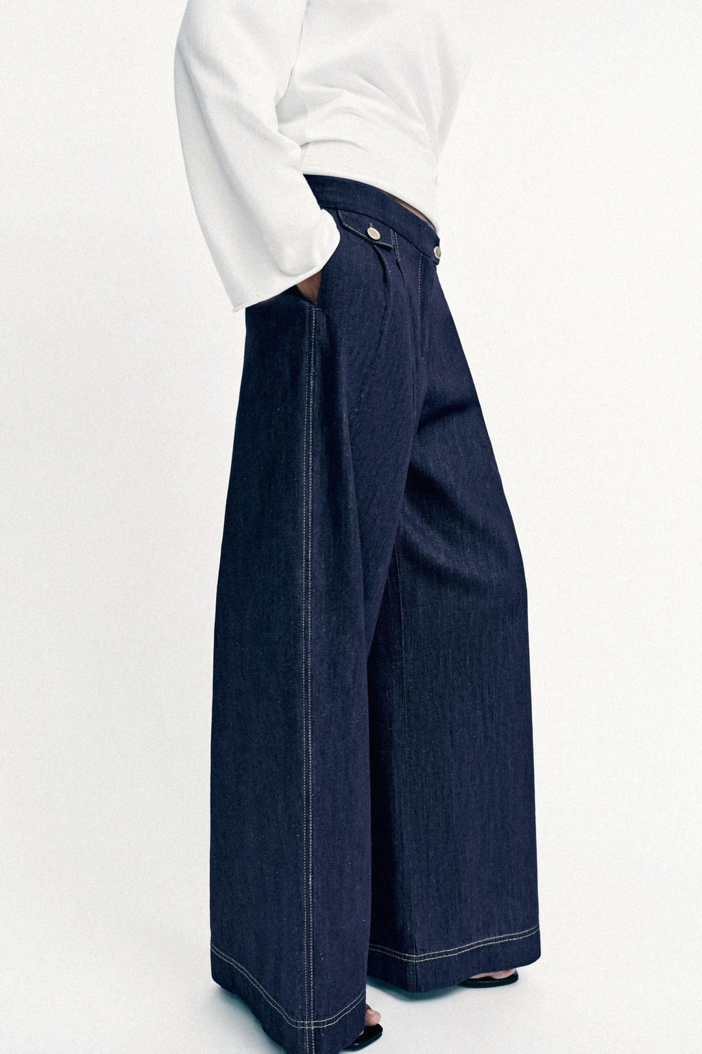 PANTAL?N Z1975 ANCHO PINZAS / Azul - Zara фото 6