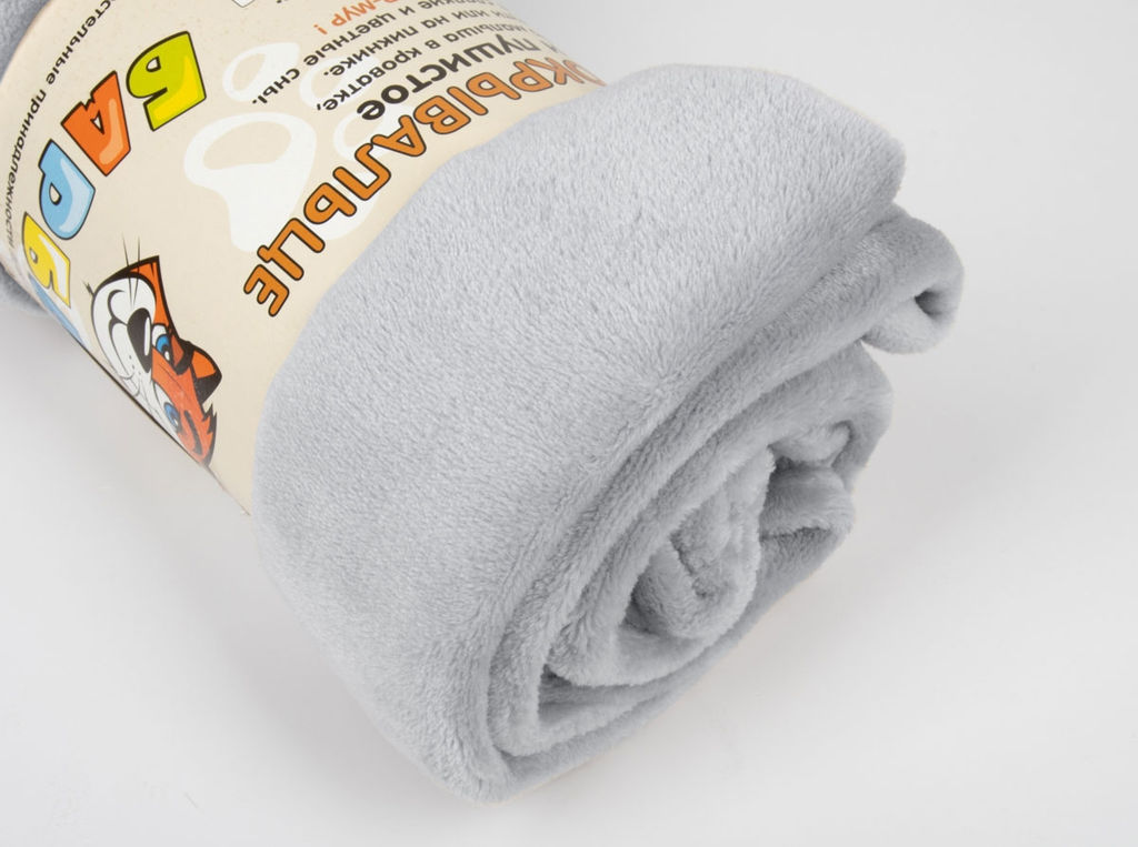 Покрывало-плед АРТ 003 110*140 "Гладкокрашеный Светло-серый"