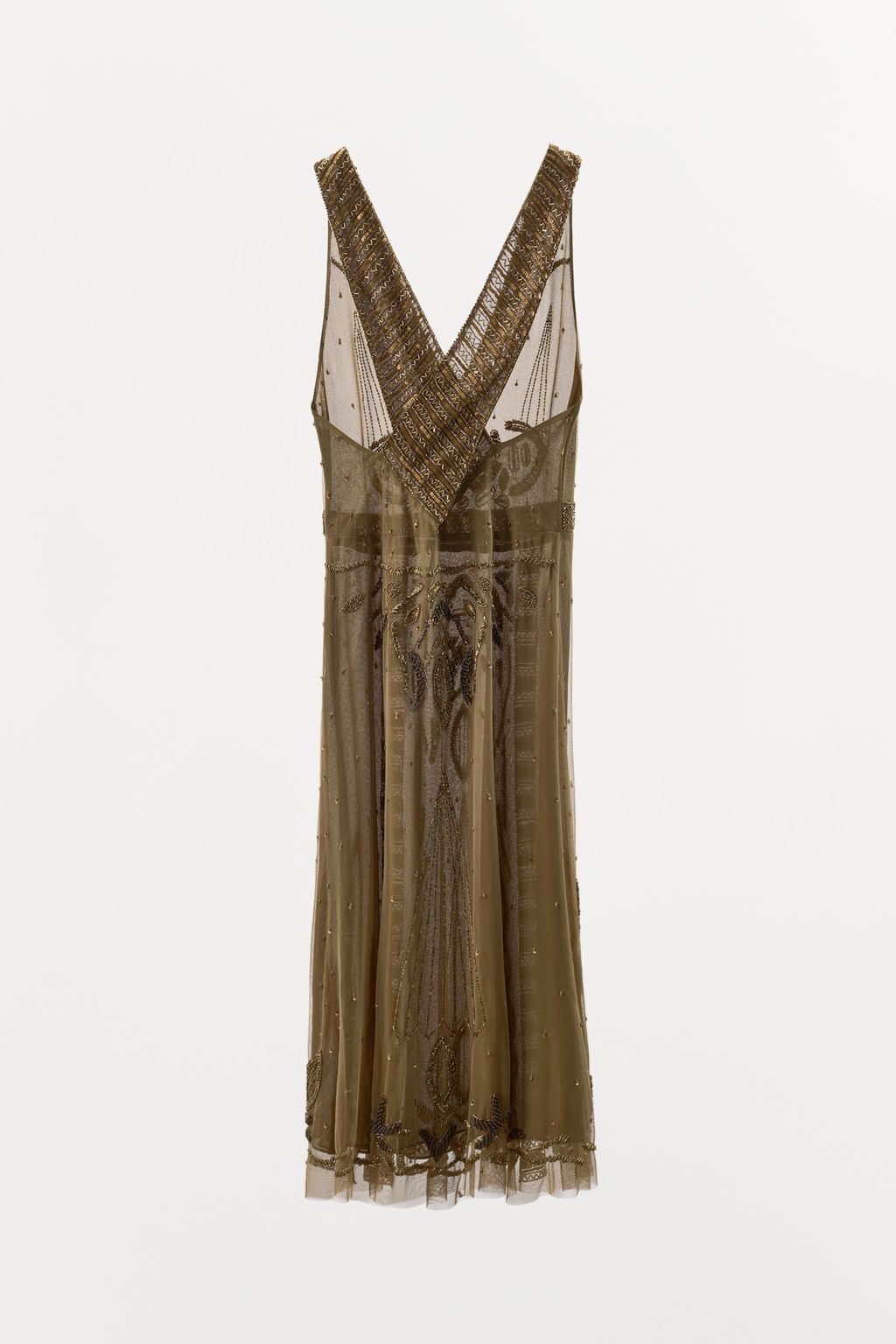 EMBROIDERED TULLE DRESS WITH BEADS - Zara фото 5