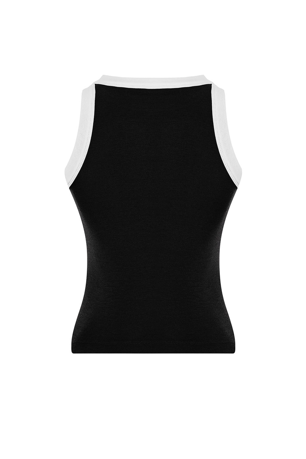 TRENDYOLMILLA Beyaz Halter Yaka Kontrast Biye Detayl? Fitilli Esnek Orme Atlet TWOSS24AL00027  фото 11