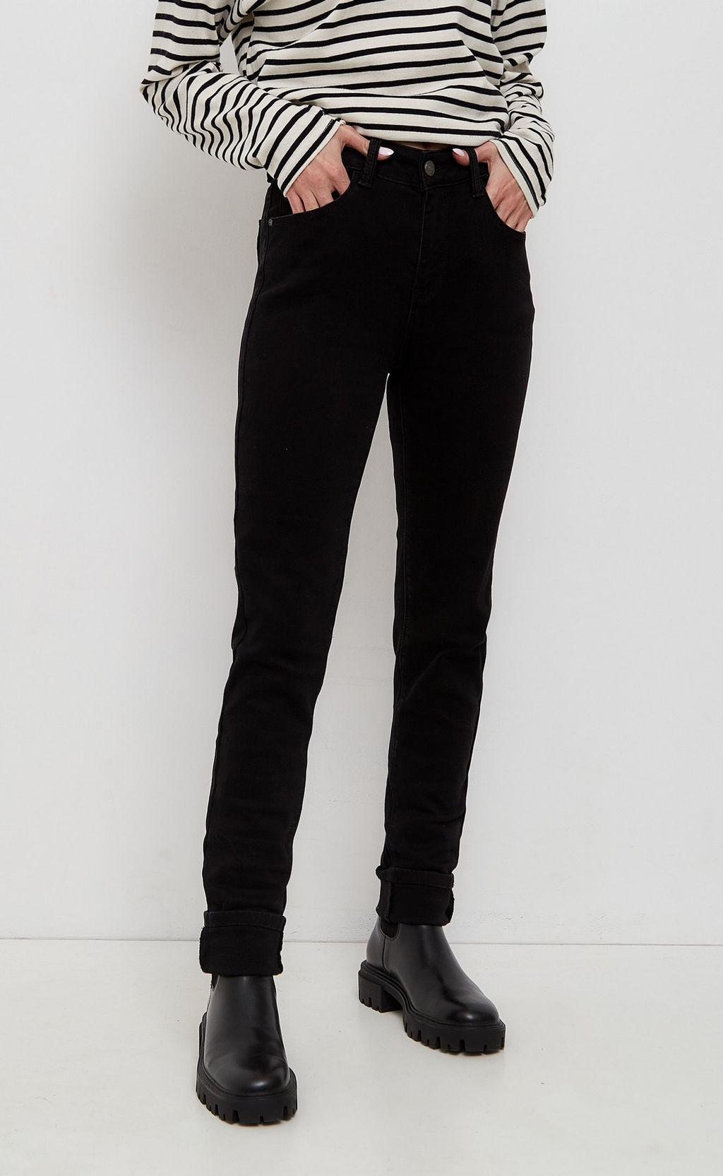 Джинсы F122-0140W black - Fine joyce фото 6