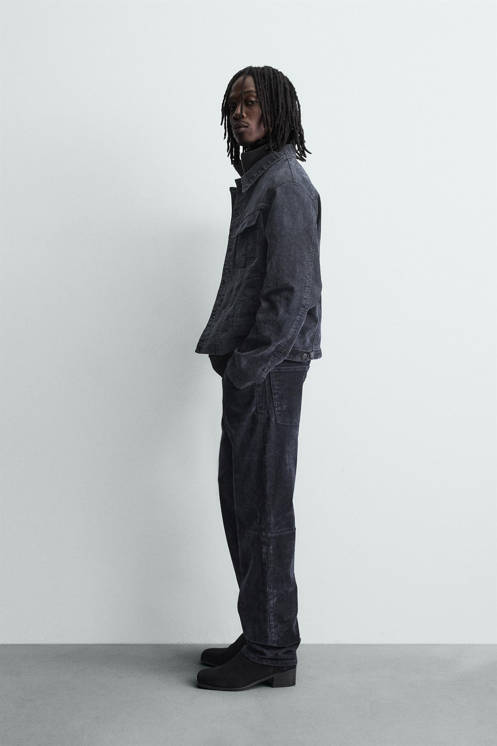 STRAIGHT-LEG CORDUROY TROUSERS - Zara фото 4