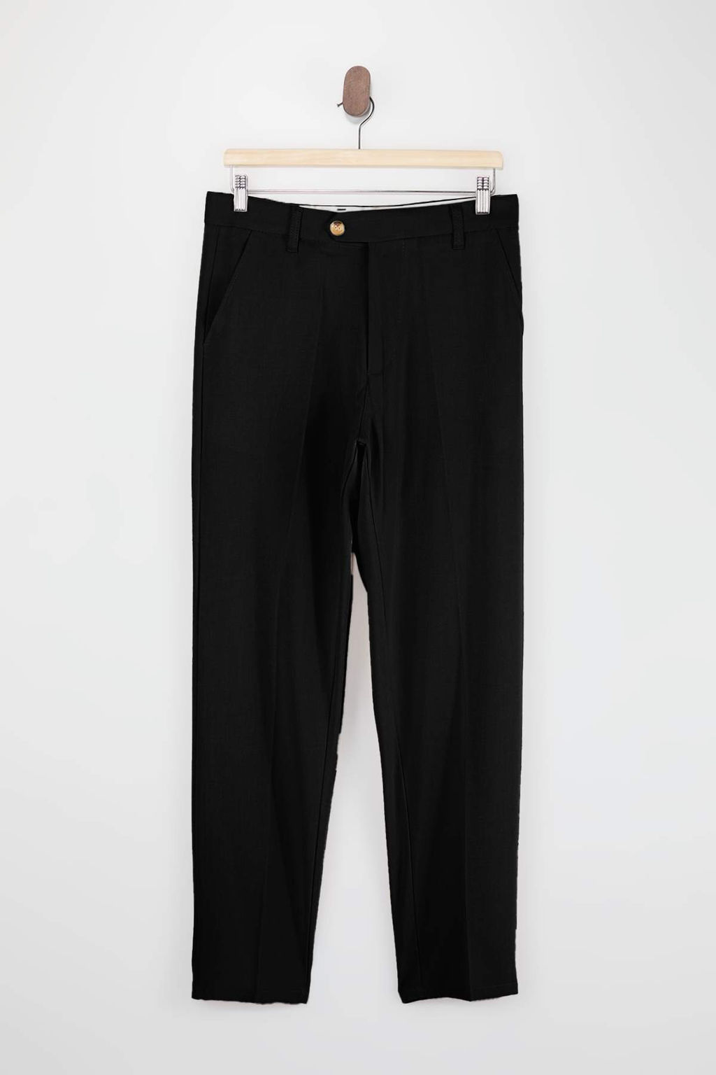 Siyah Esnek Likral? Slim Fit Bilek Boy Erkek Pantolon TMNSS26PL00019