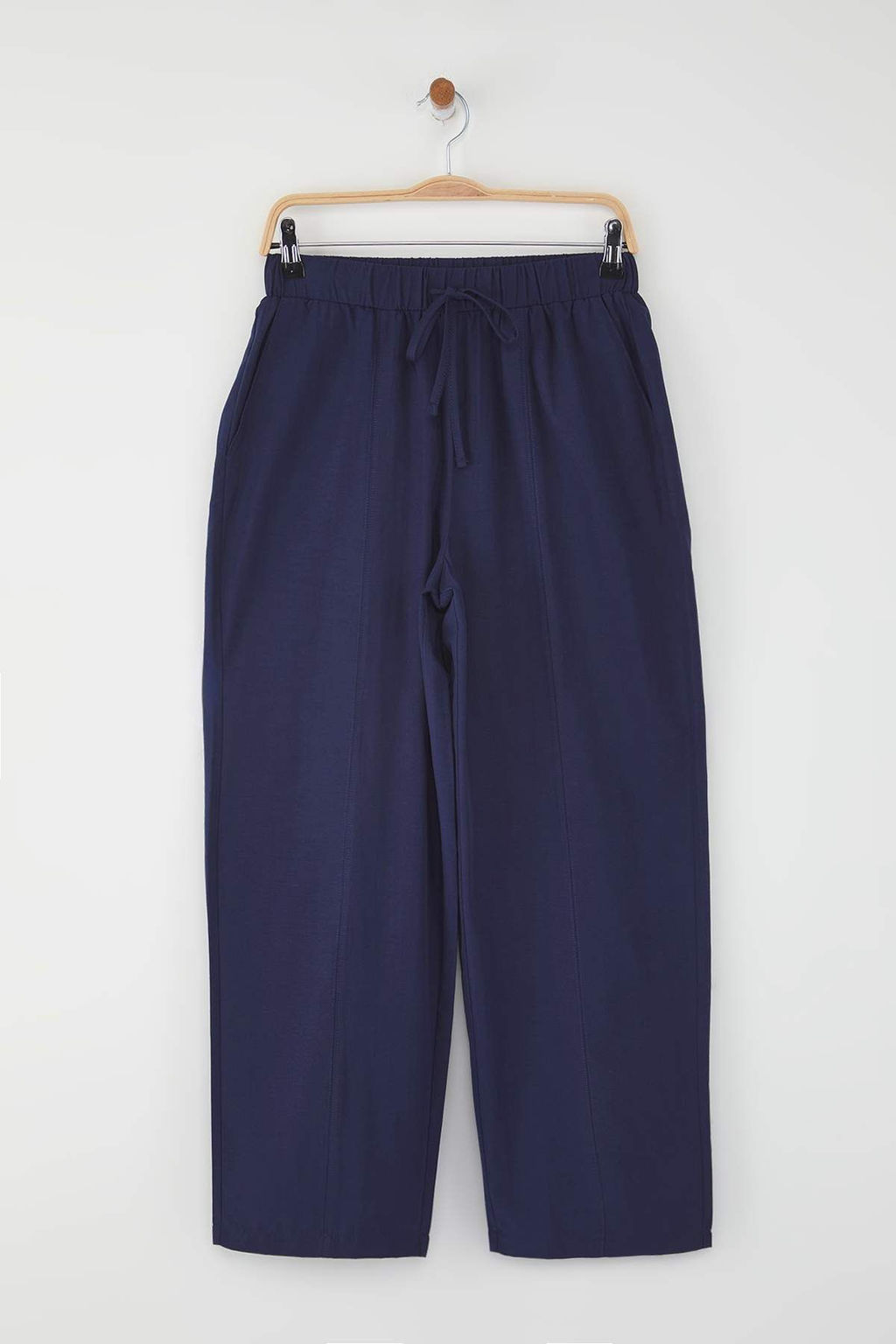 Trendyolmilla Lacivert Mat Dokulu Beli Lastikli Pantolon TWOSS25PL00120 фото 6