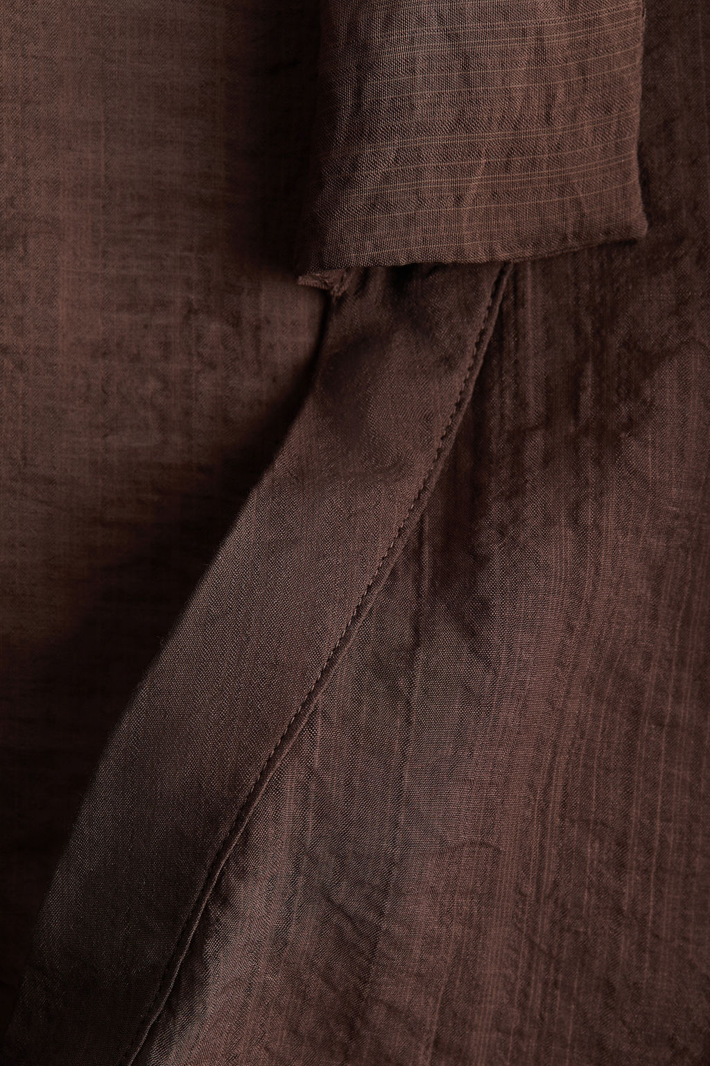 Camisa en mezcla de lino con lazadas decorativas - H&m фото 3