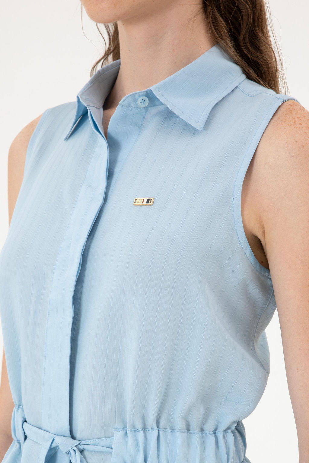 Kad_n A__k Mavi Dokuma Elbise Sepette S_rpriz _ndirim - U.s. polo assn фото 6