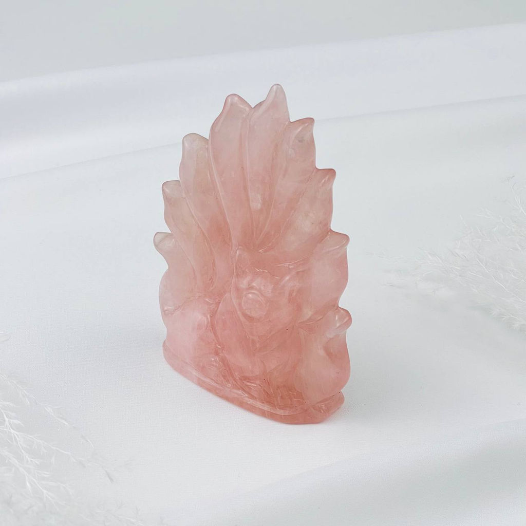 Лиса "Кицунэ" из Розового кварца