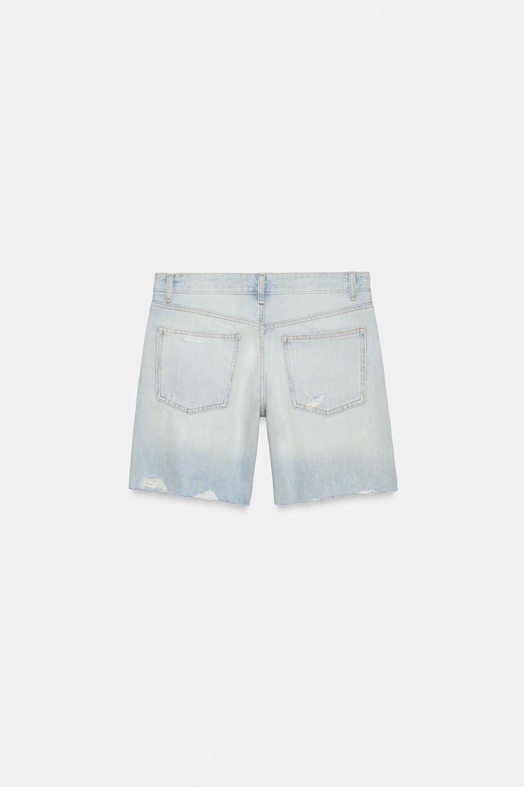 TRF MID-RISE DENIM BERMUDA SHORTS - Zara фото 14