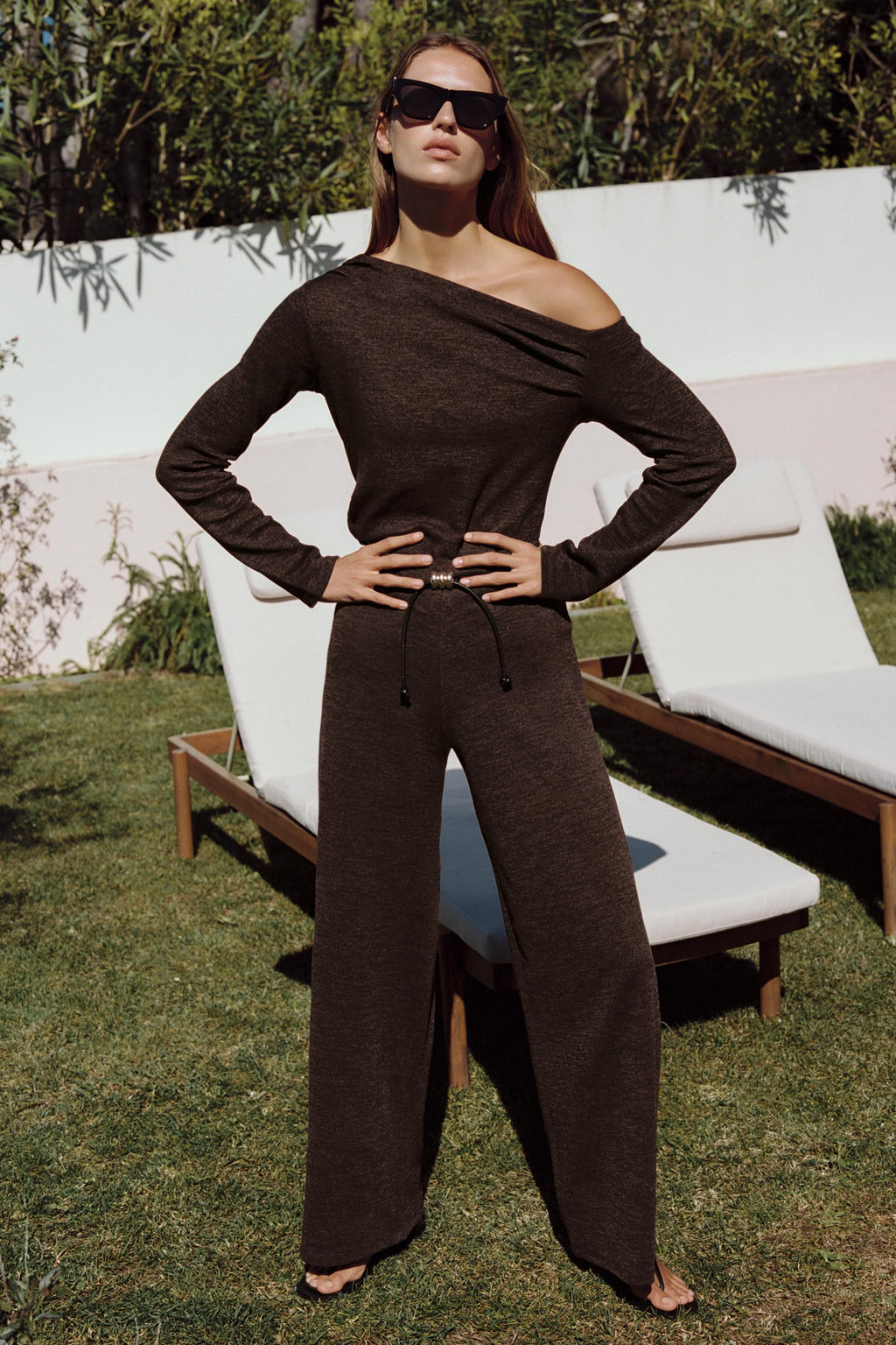 PIQU_ TROUSERS WITH BELT - Zara фото 19