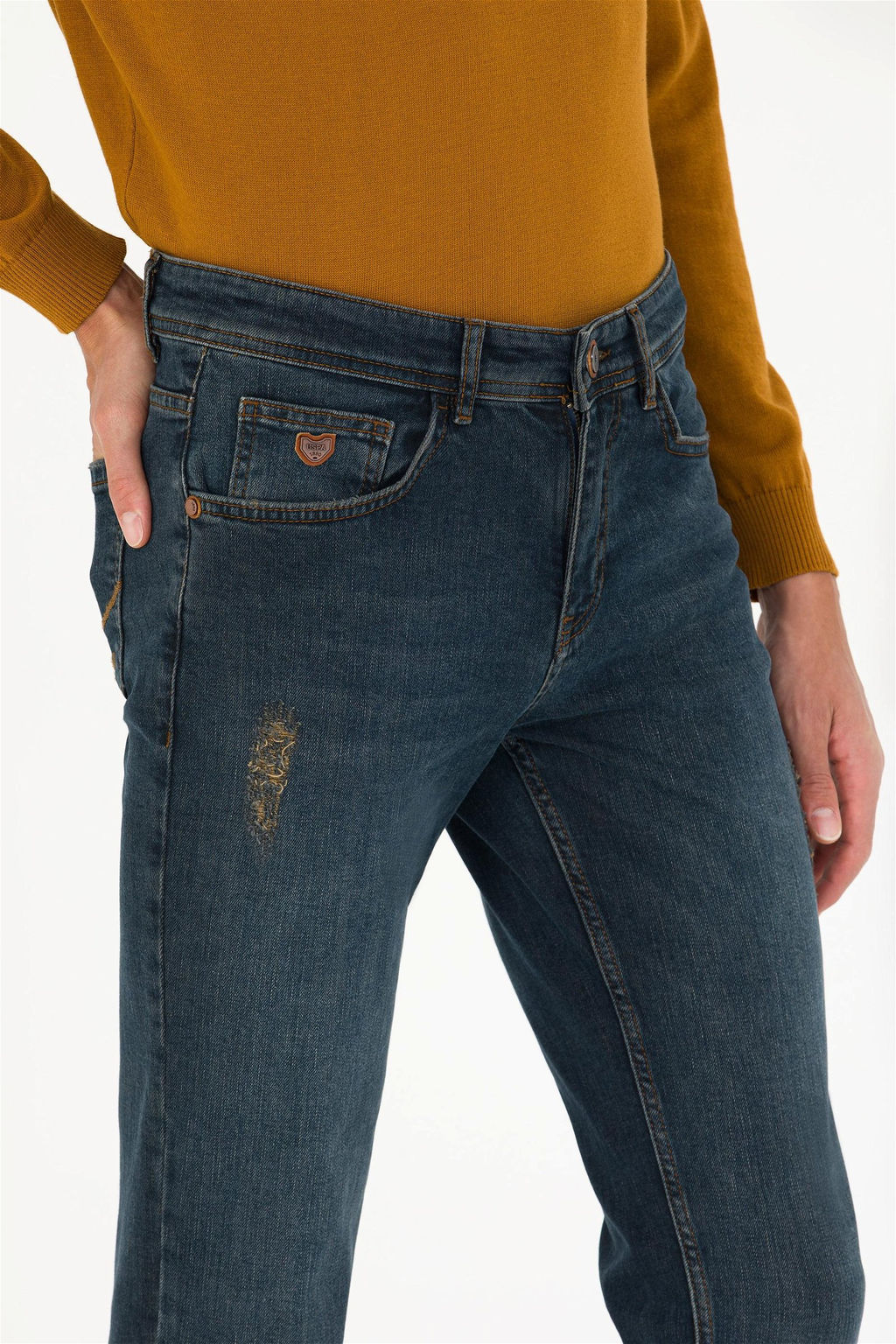 Мужские темно-синие джинсовые брюки Неожиданная скидка в корзине - U.s. polo assn фото 5