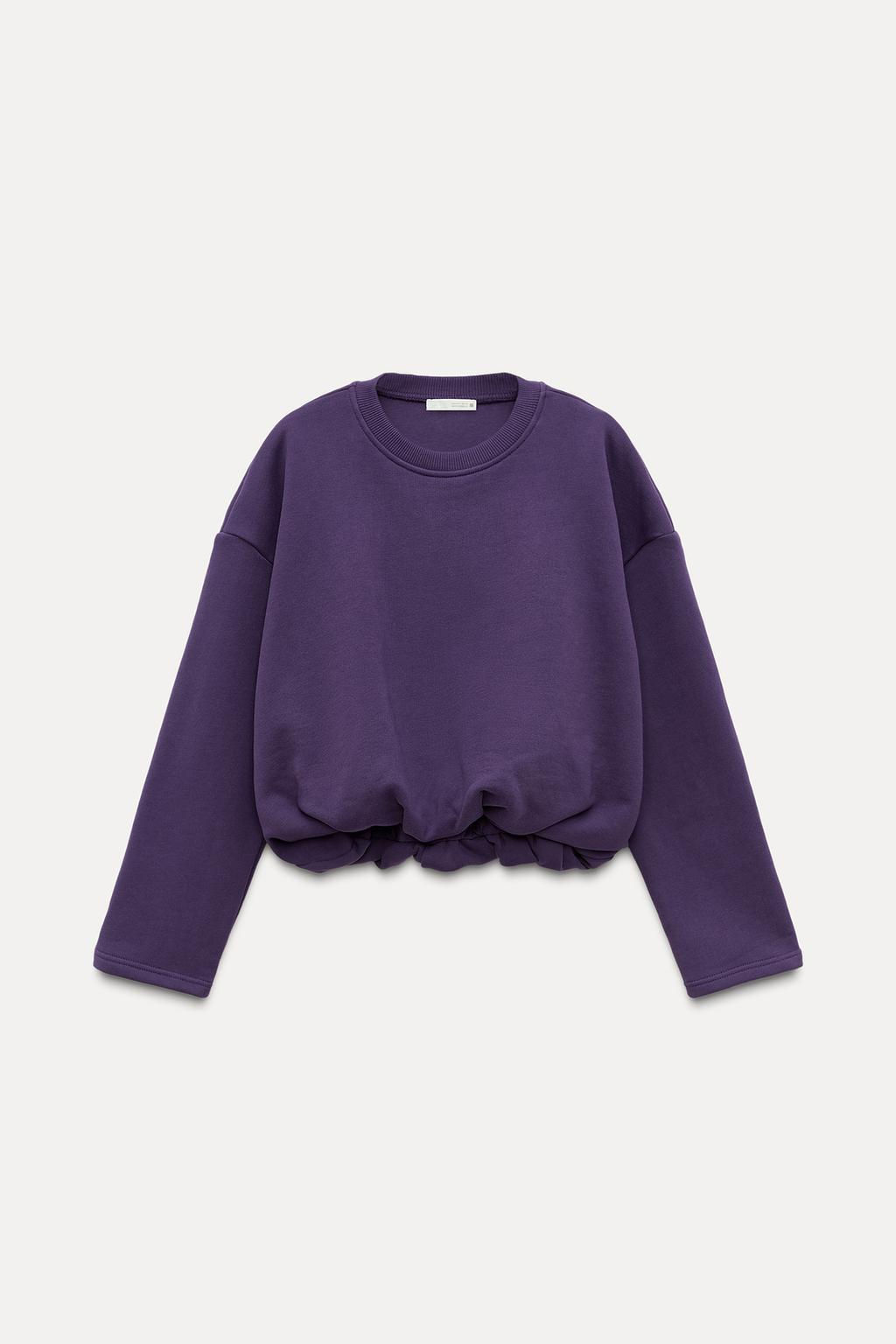 GATHERED CROPPED SWEATSHIRT - Zara фото 5