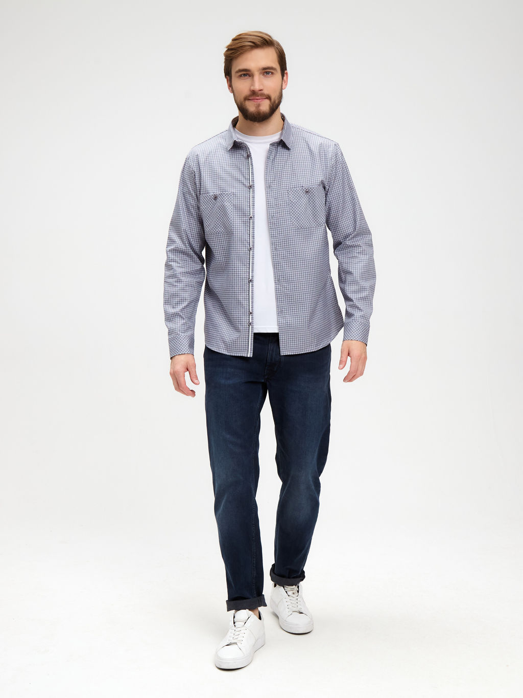 Сорочка мужская длинный рукав GREG S315/111/3519/ZN/1p  фото 5
