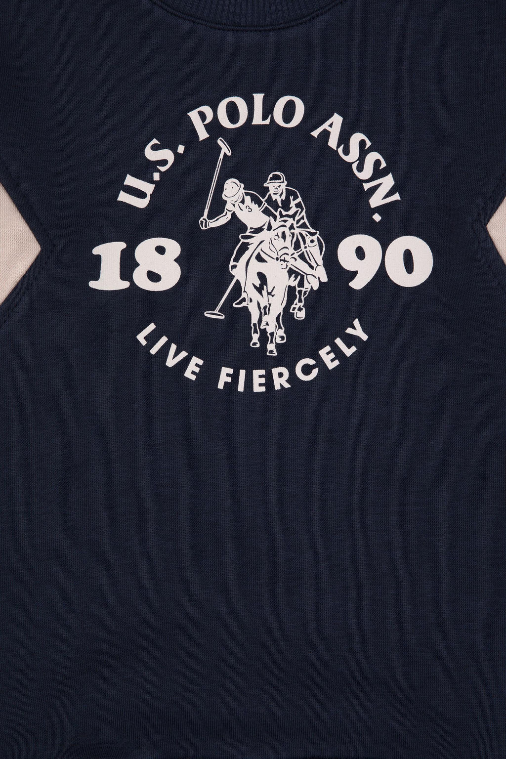 Erkek _ocuk A__k Lacivert Bisiklet Yaka Sweatshirt - U.s. polo assn фото 3