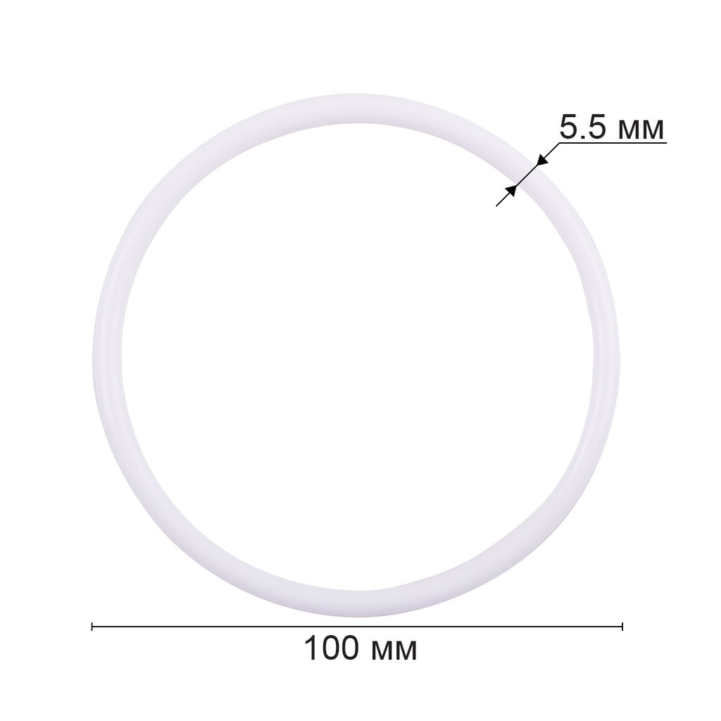 Для вязания Gamma RKP-010 Кольцо для макраме пластик d 100 мм белый