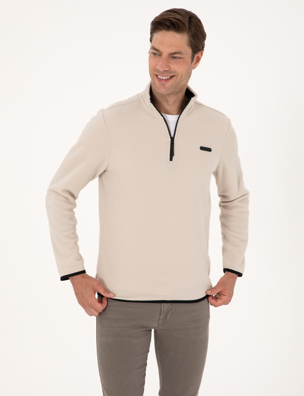 Ta_ Regular Fit Yar_m Fermuarl_ Polar Sweatshirt - Pierre cardin фото 3