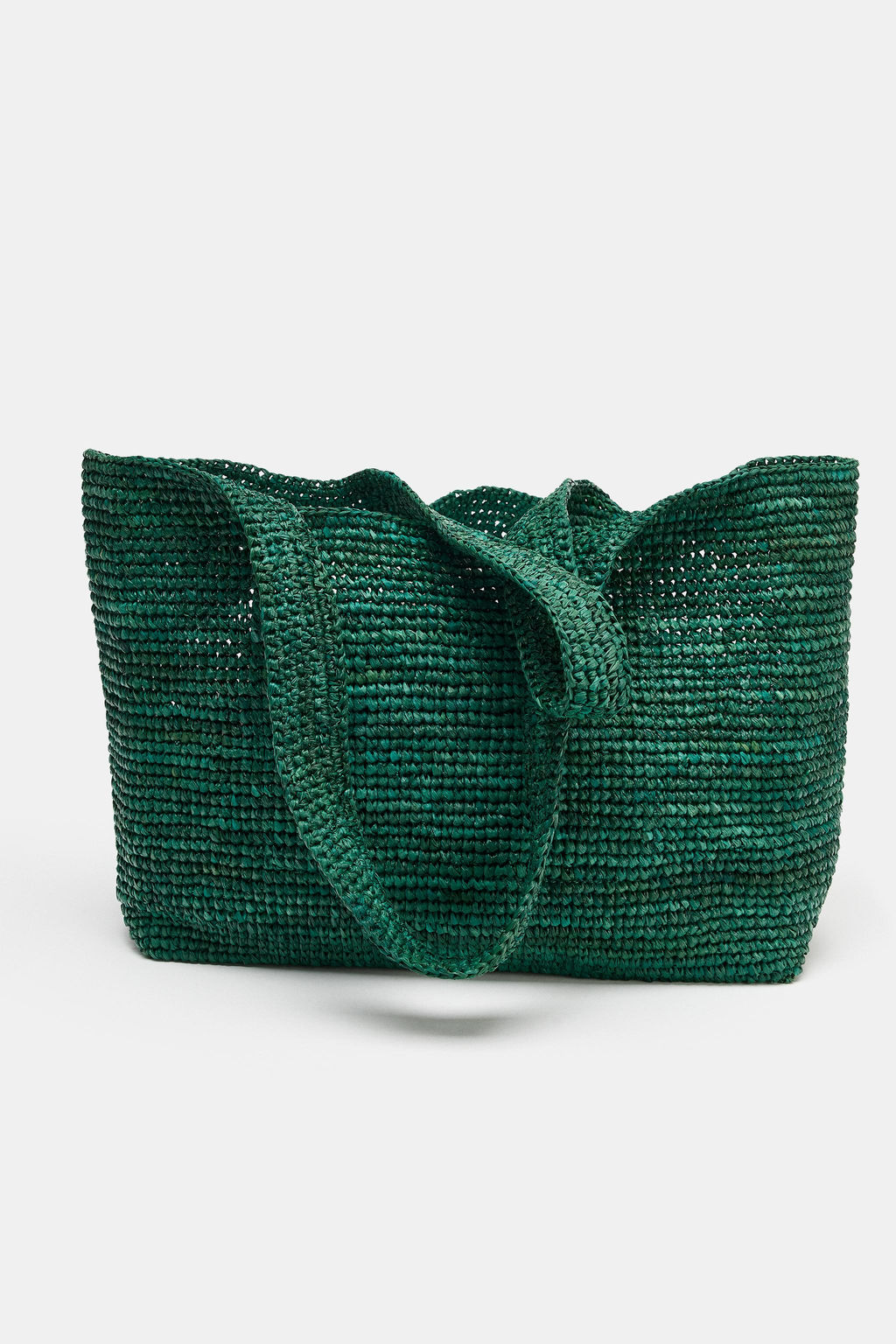 BOLSO SHOPPER RAFIA / Verde - Zara фото 4