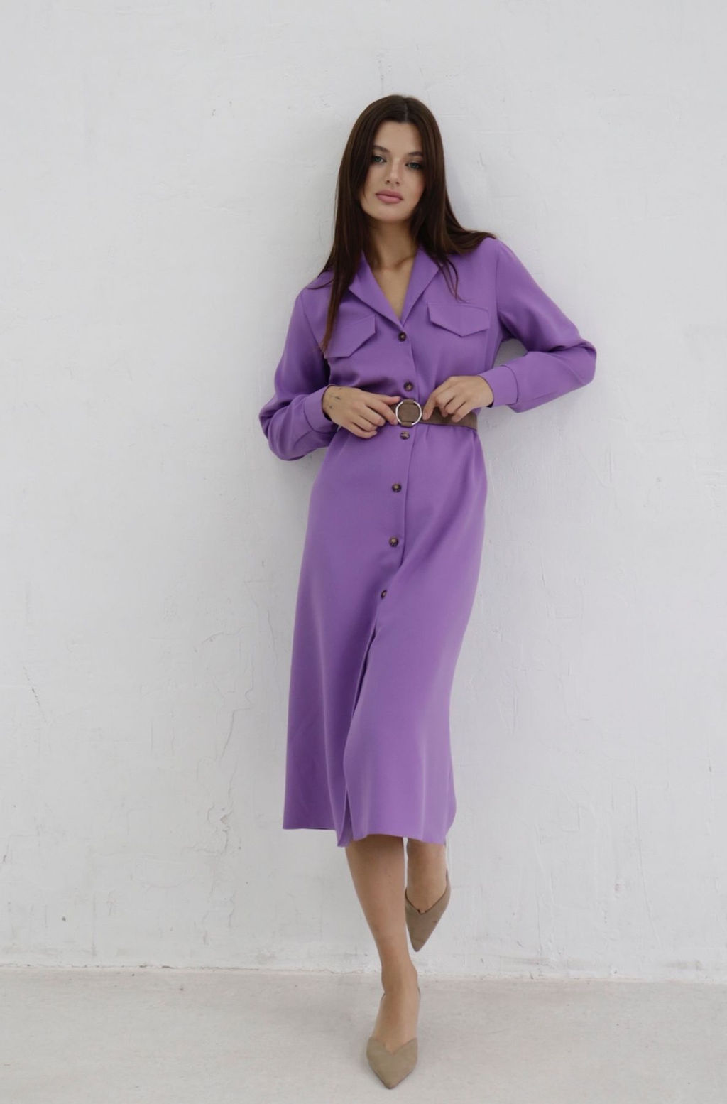 Платье-рубашка с английским воротником - Martichelli фото 335