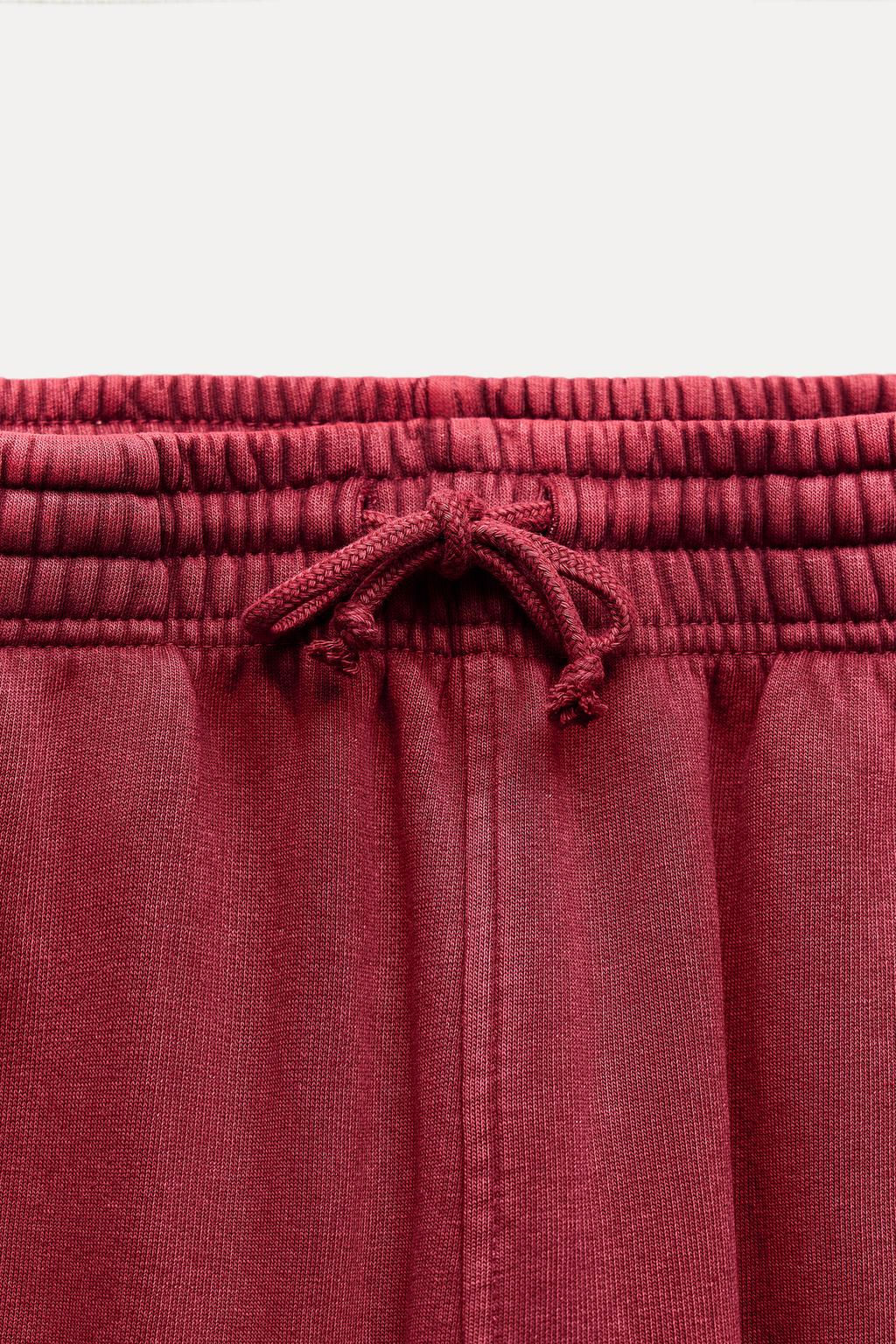 VARSITY WASHED-EFFECT JOGGER TROUSERS - Zara фото 9