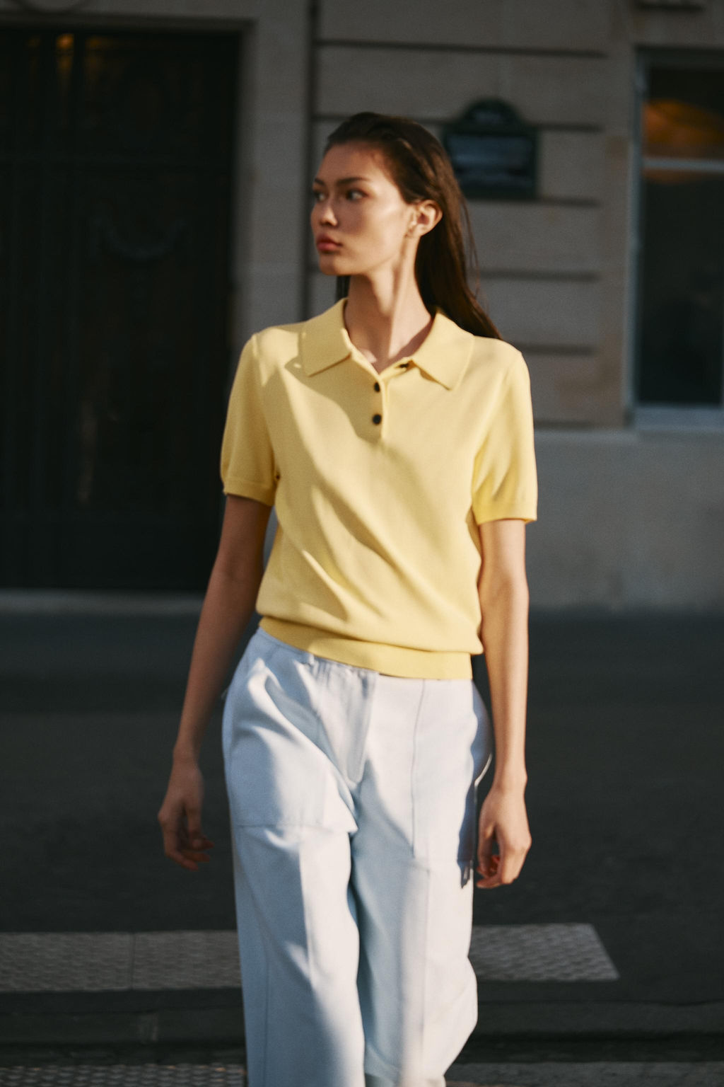 SHORT SLEEVE KNIT POLO TOP - Zara фото 19