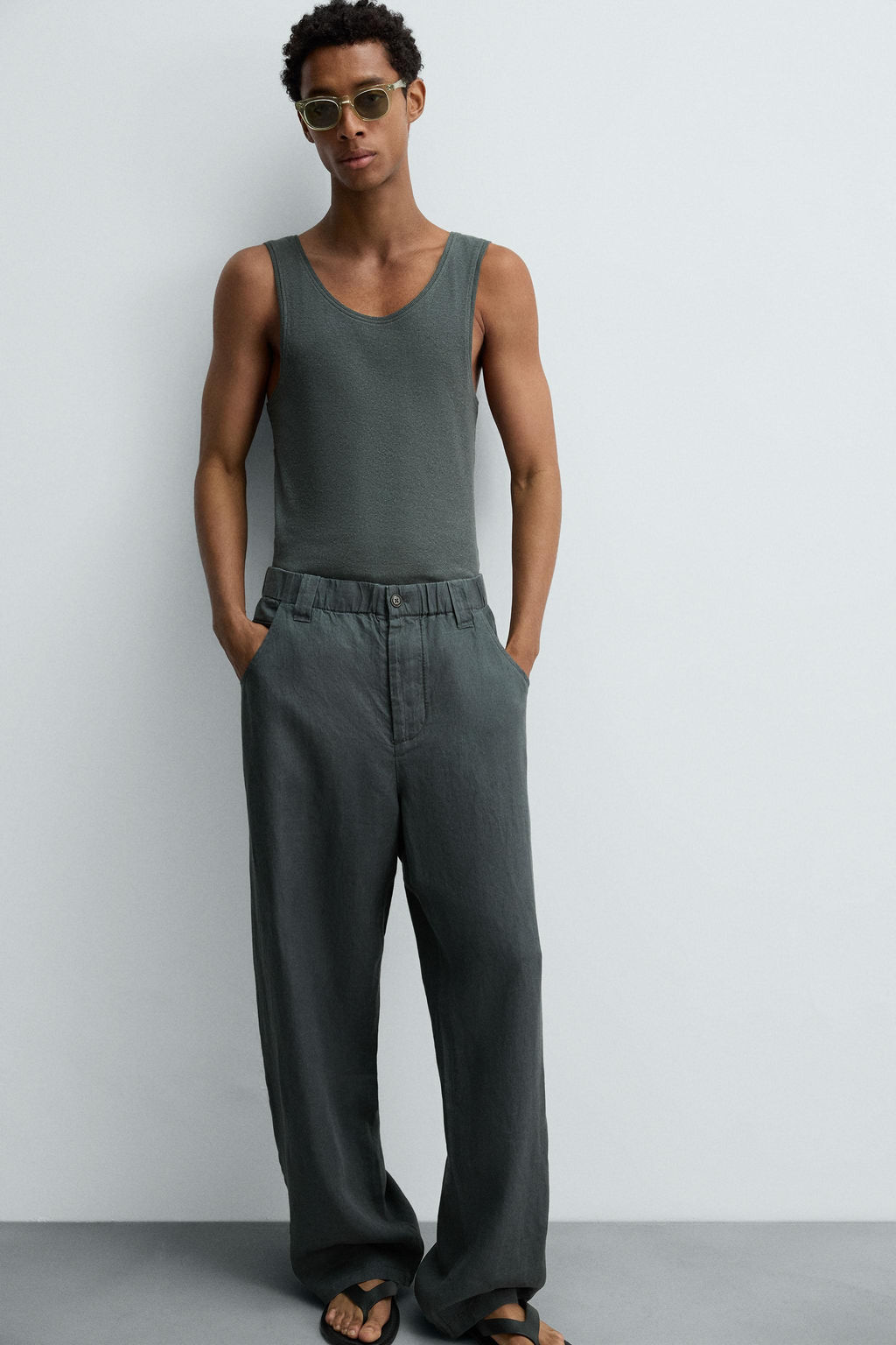 COTTON - HEMP RIBBED TANK TOP - Zara фото 5