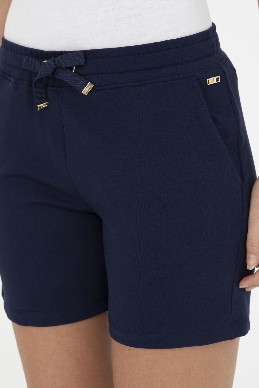 Женские темно-синие вязаные шорты - U.s. polo assn фото 6