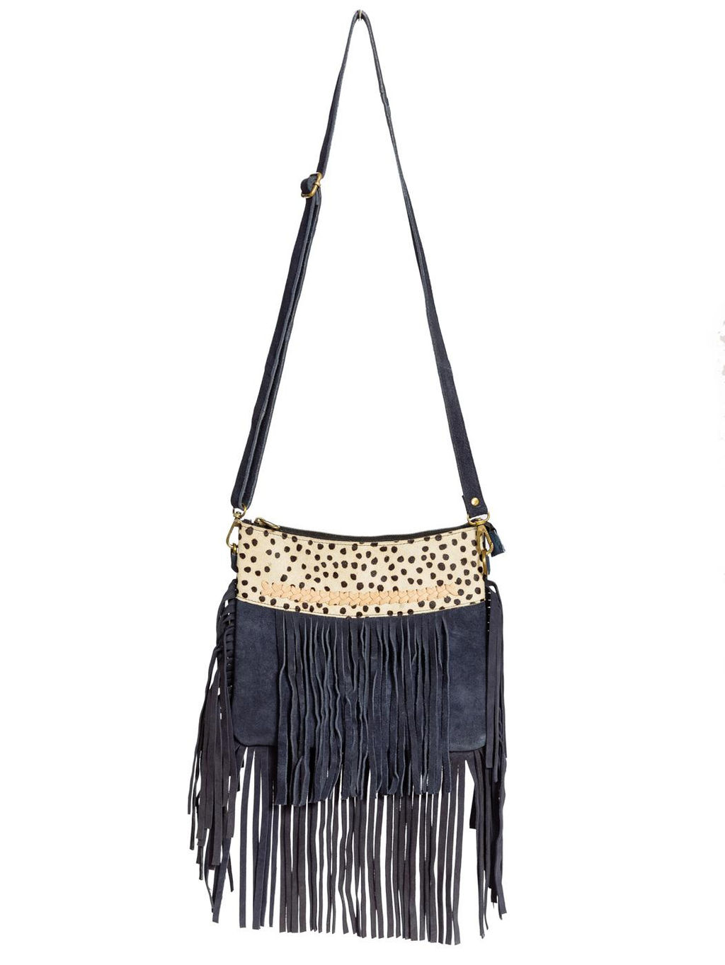 Сумка замшевая с бахромой через плечо №1134/18 - Ганг фото 2