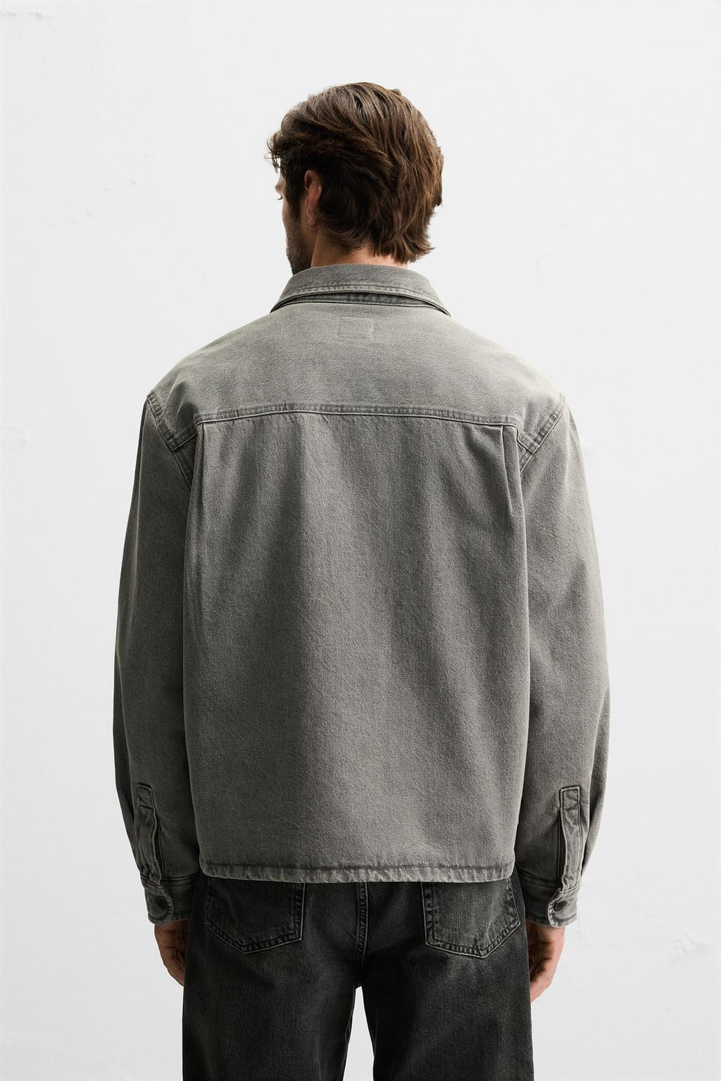 FADED DENIM OVERSHIRT - Zara фото 4