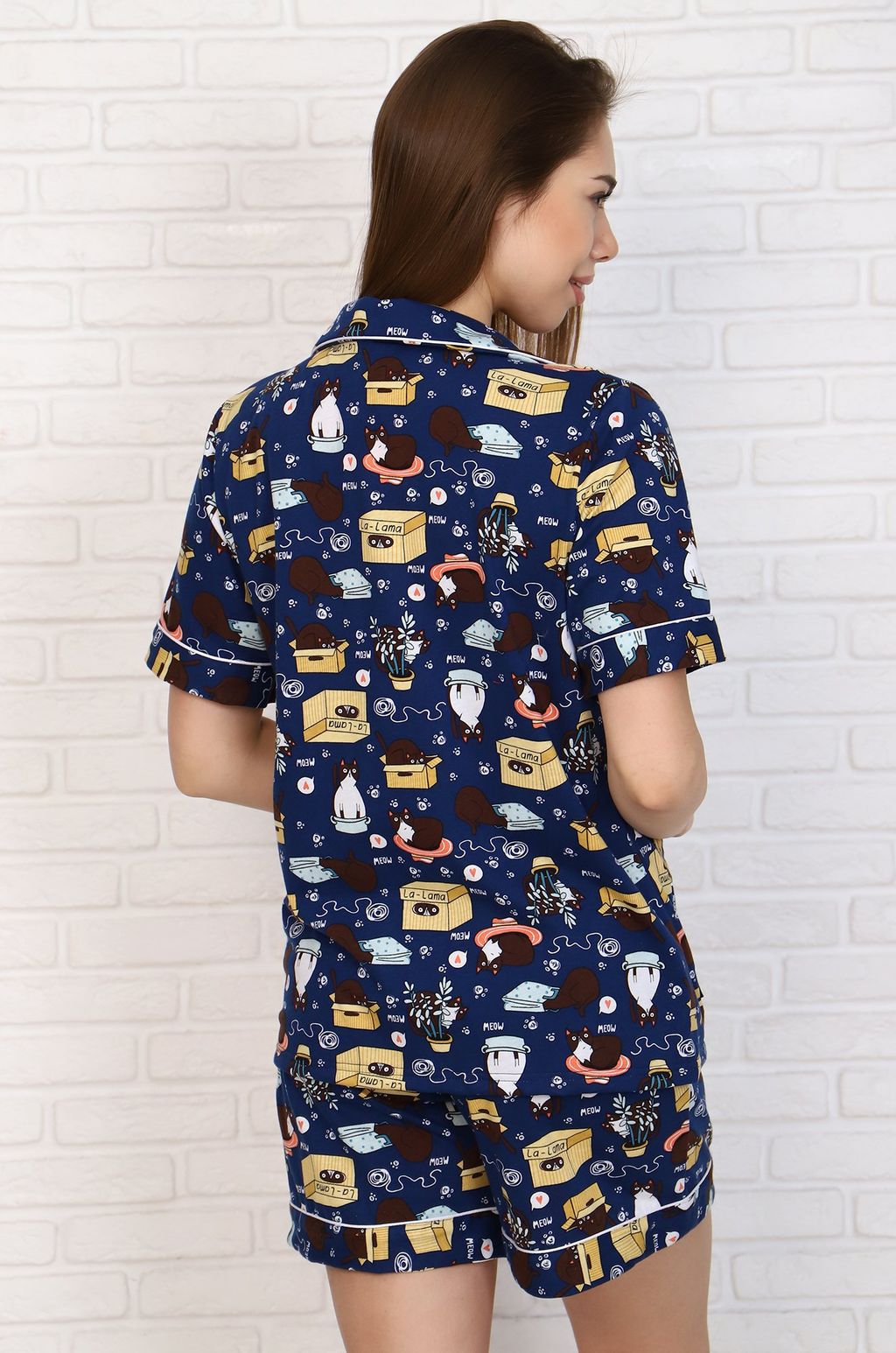 Женская хлопковая пижама с шортами Trikotel  фото 2
