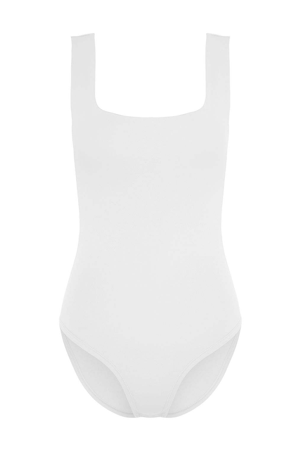 TRENDYOLMILLA Beyaz Fitted/Vucuda Oturan S?rt? Detayl? Kare Yaka C?tc?tl? Esnek Orme Body TWOSS24BD00026  фото 23