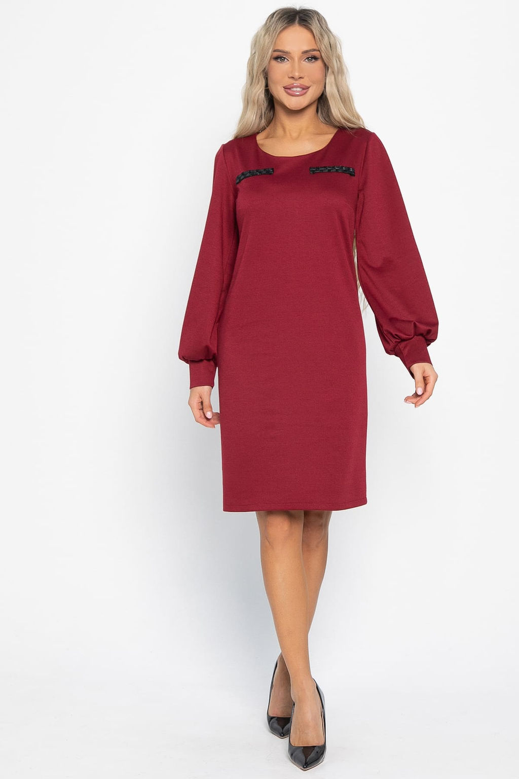 Платье Шарли (бордовое) П15012-18М