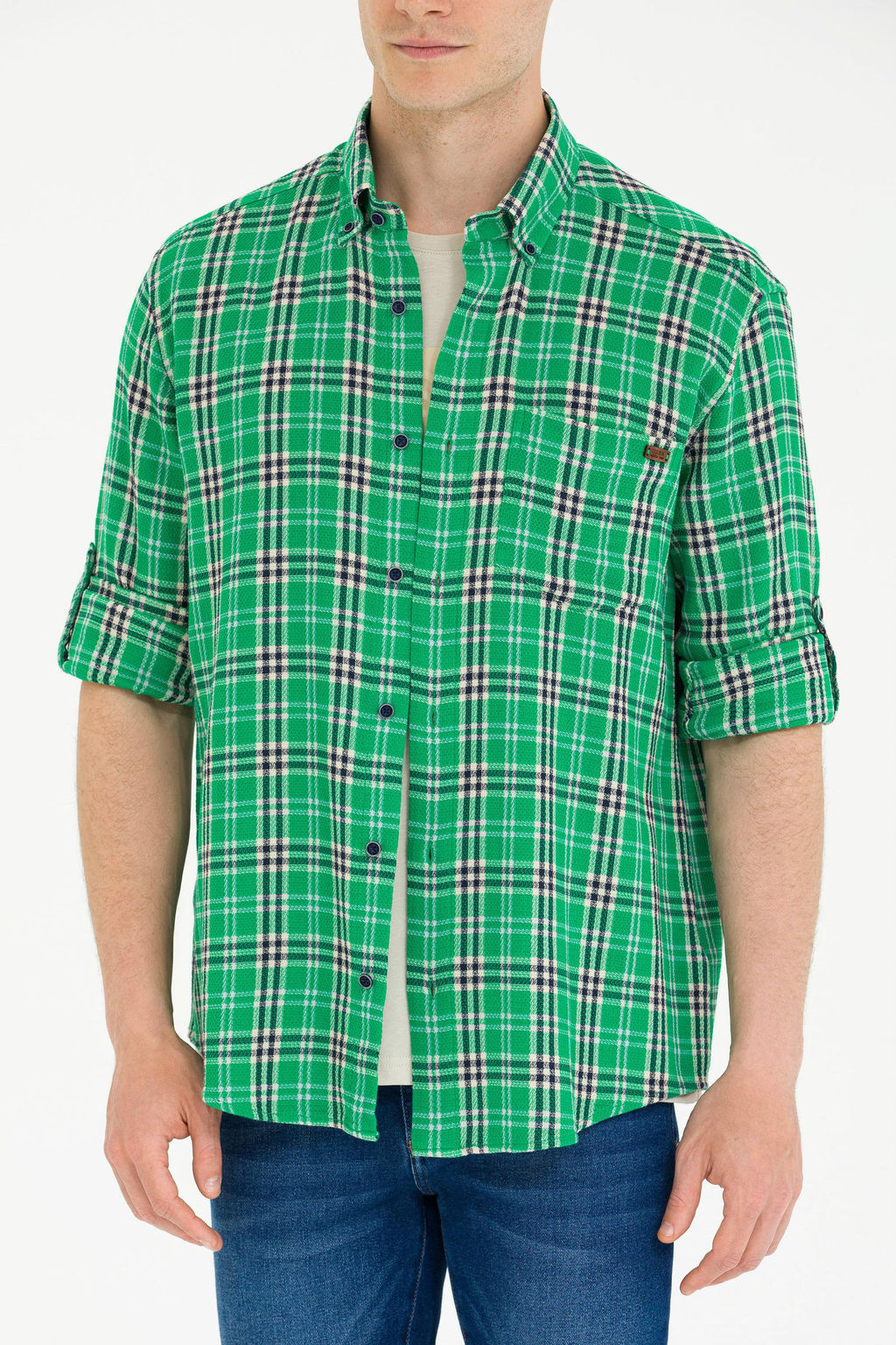 U. S. Polo Assn Мужская зеленая рубашка Lumberjack - U.s. polo assn фото 20