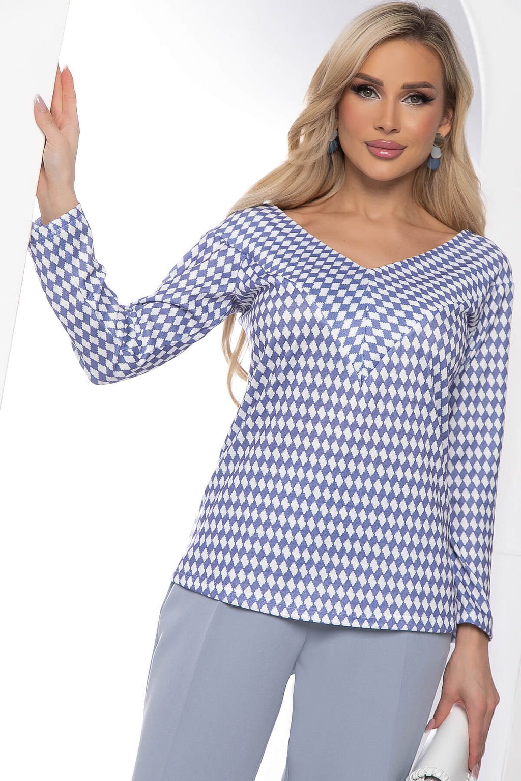 Джемпер Адель (блю энд вайт) Б8065 - Lt collection фото 12