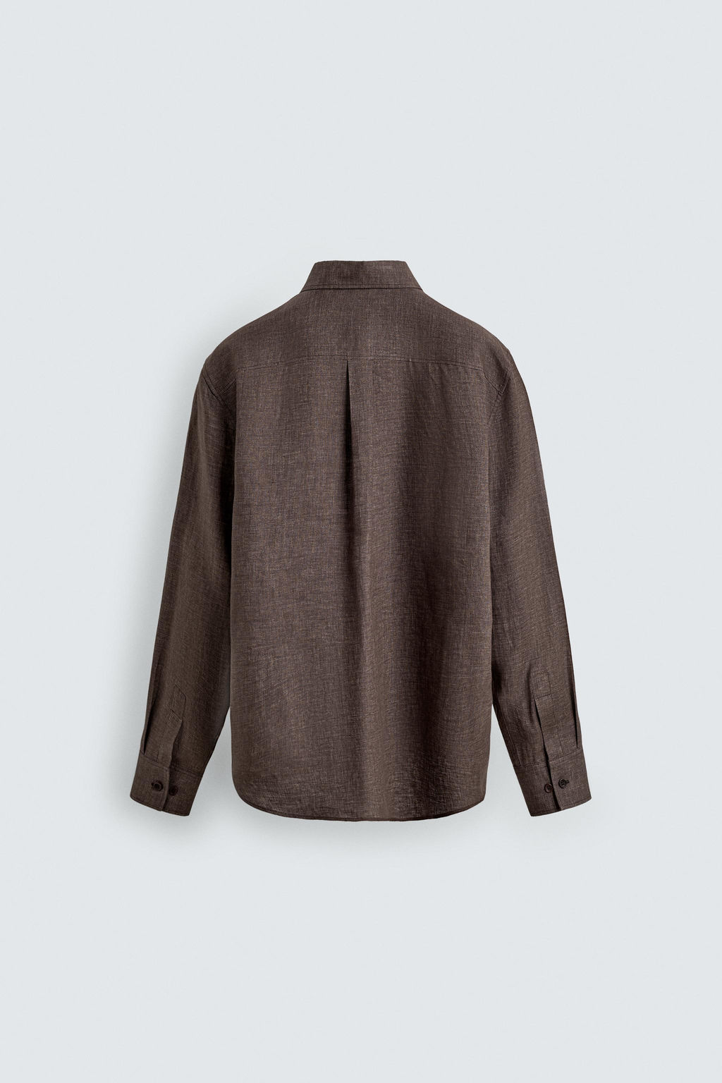 CAMISA REGULAR FIT 100% LINO / Marr?n vigor? - Zara фото 8