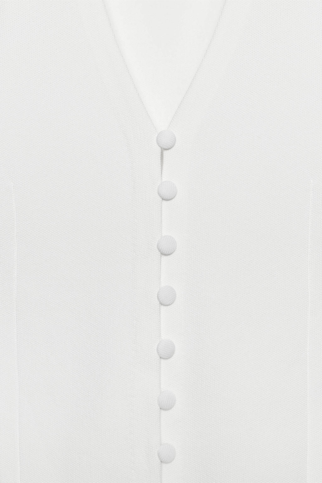 CHAQUETA PUNTO MANGA CORTA / Blanco