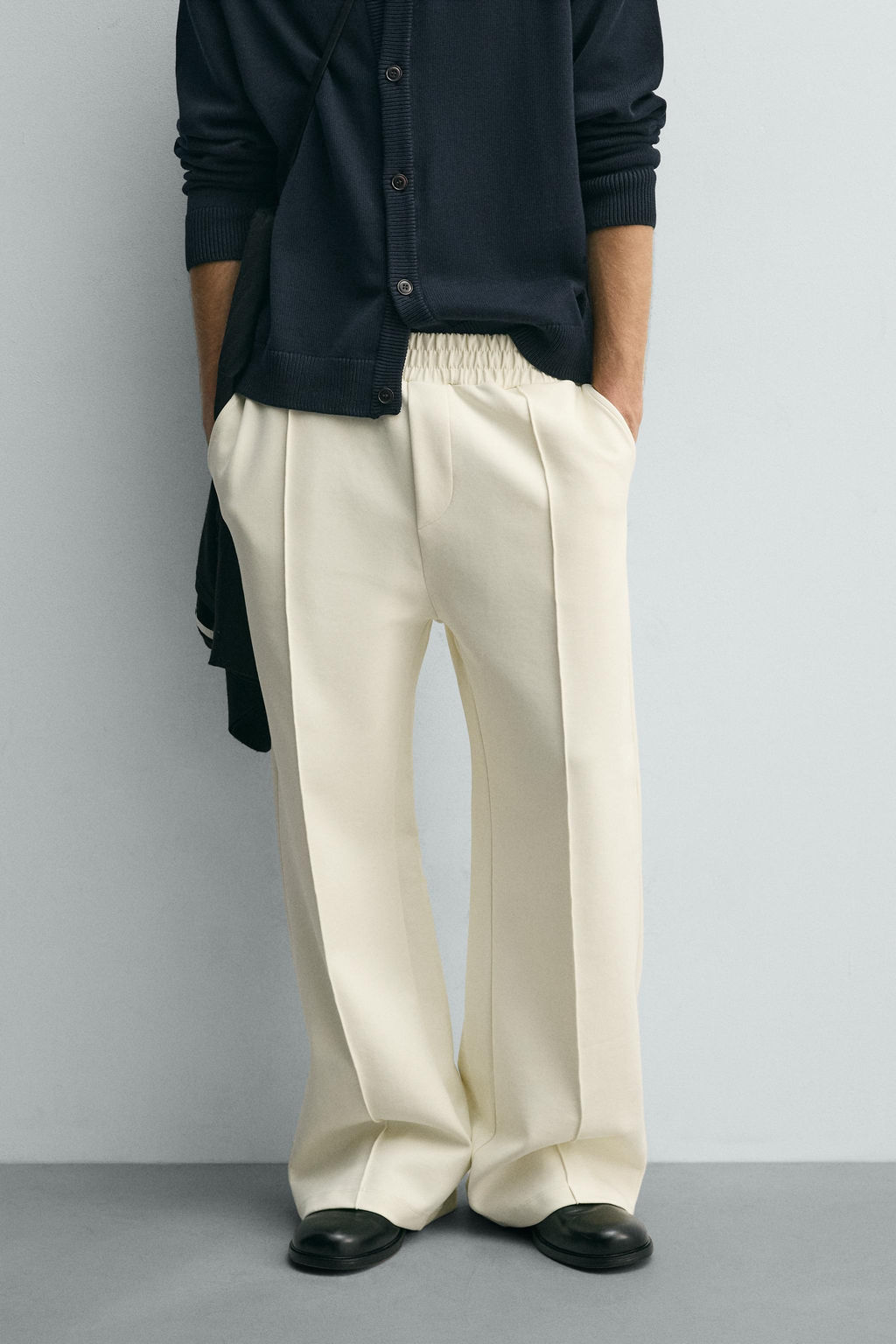 PANTAL?N JOGGER T?CNICO COSTURA / Crudo - Zara фото 2