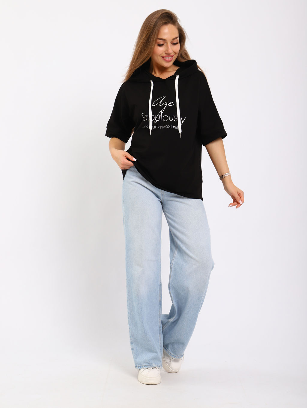 Футболка женская 6-207а (черный)