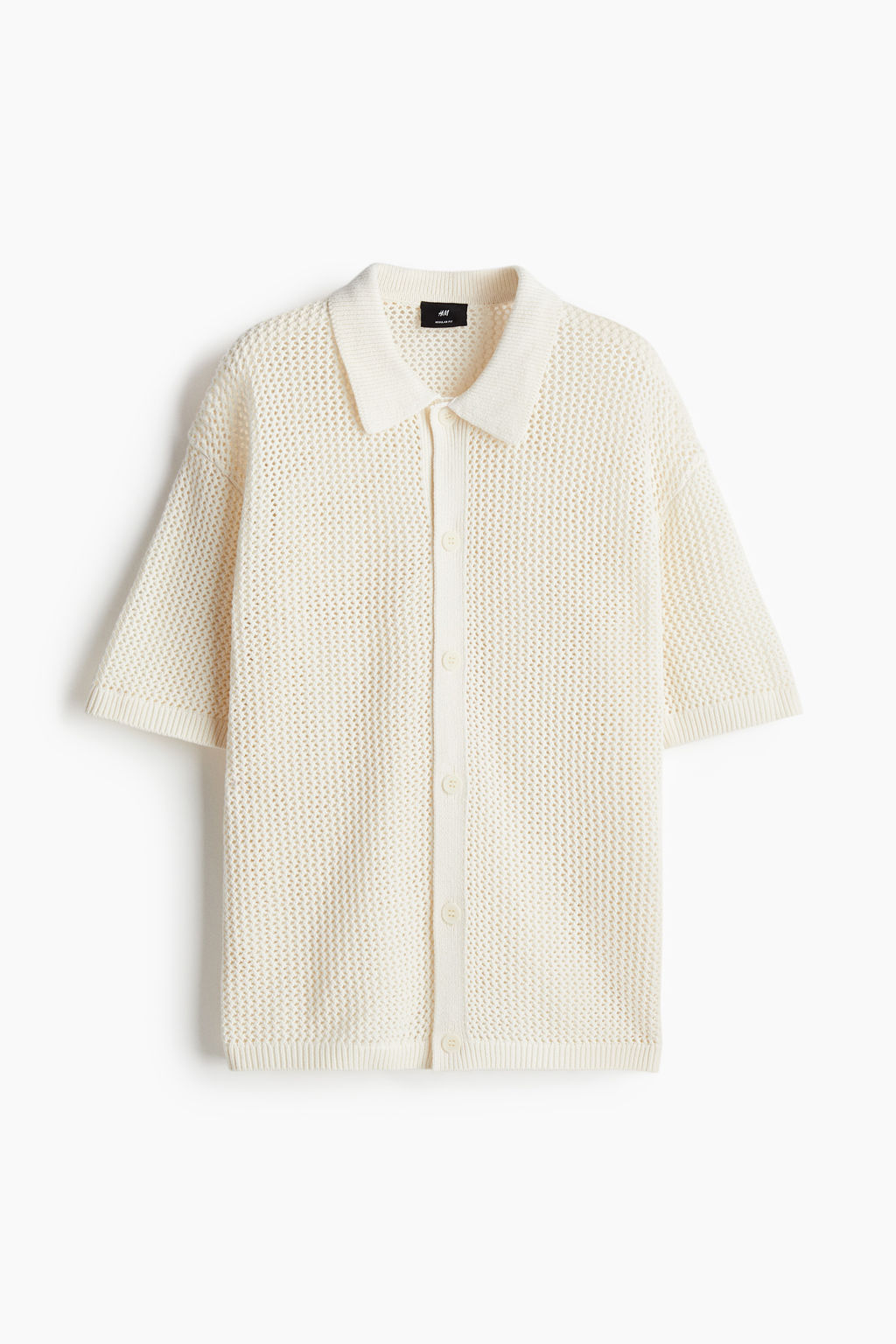 Camisa en punto pointelle Regular Fit - H&m фото 8