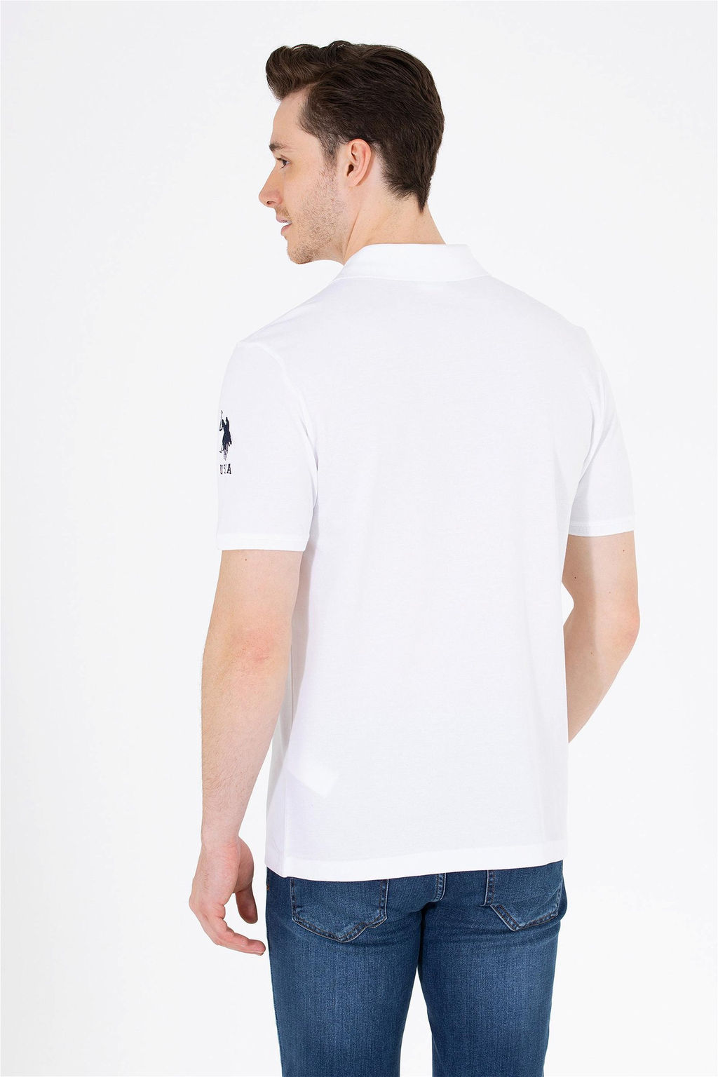 Мужская белая футболка с воротником-поло Неожиданная скидка в корзине - U.s. polo assn фото 6